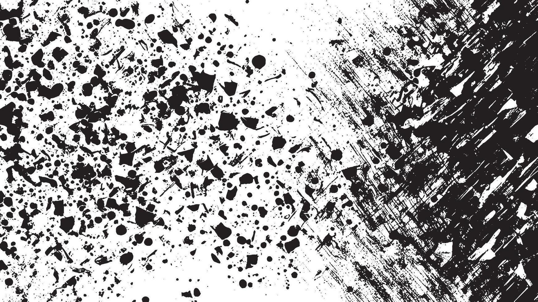 White Background with Monochrome Black Grunge Effect for Overlay Textures vector