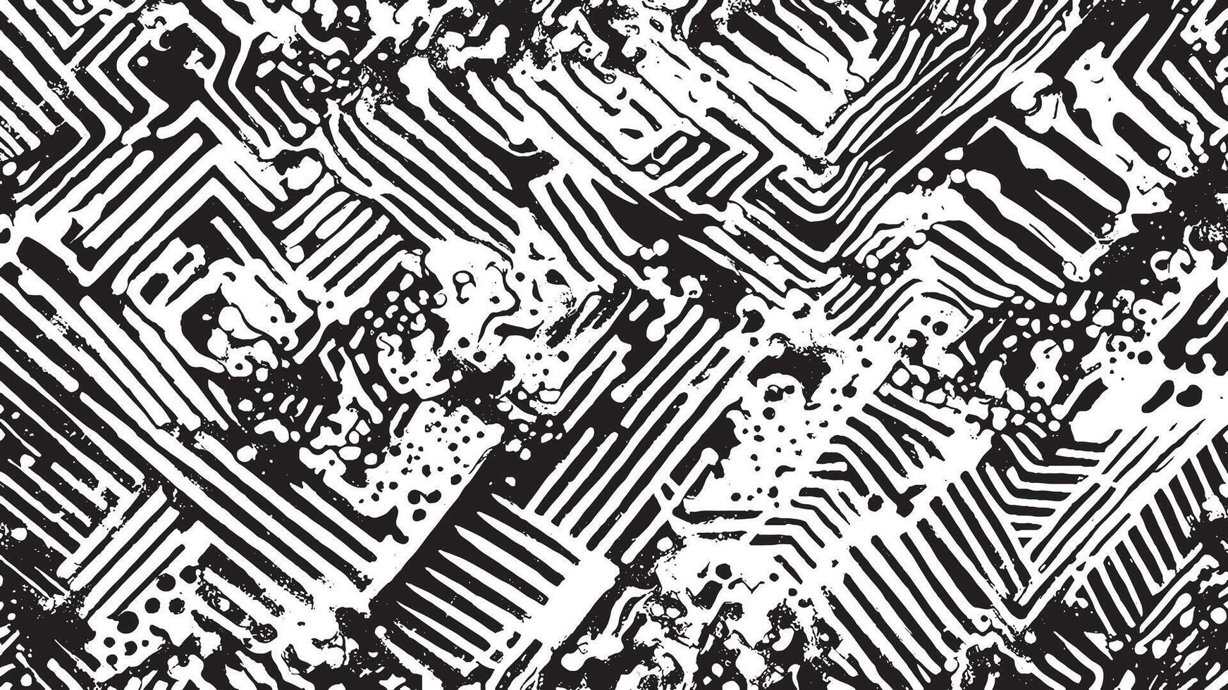 Black Monochrome Grunge Texture on White Background for Background Art vector