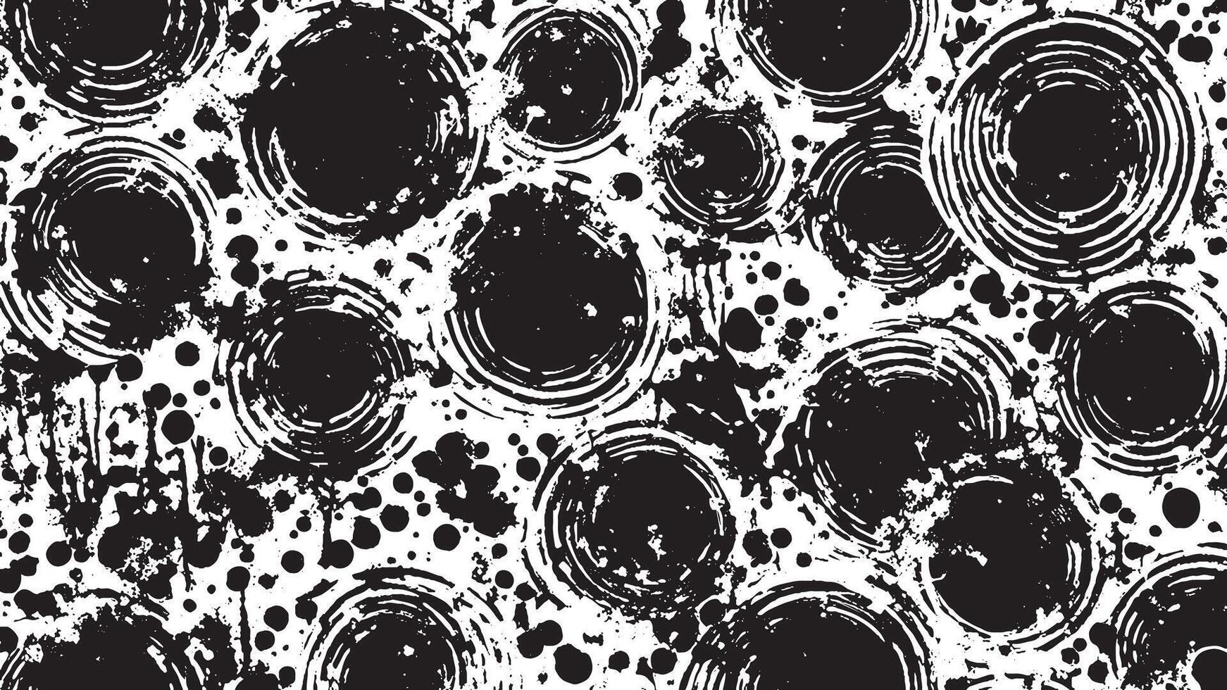 White Background with Monochrome Black Grunge Effect for Overlay Textures vector
