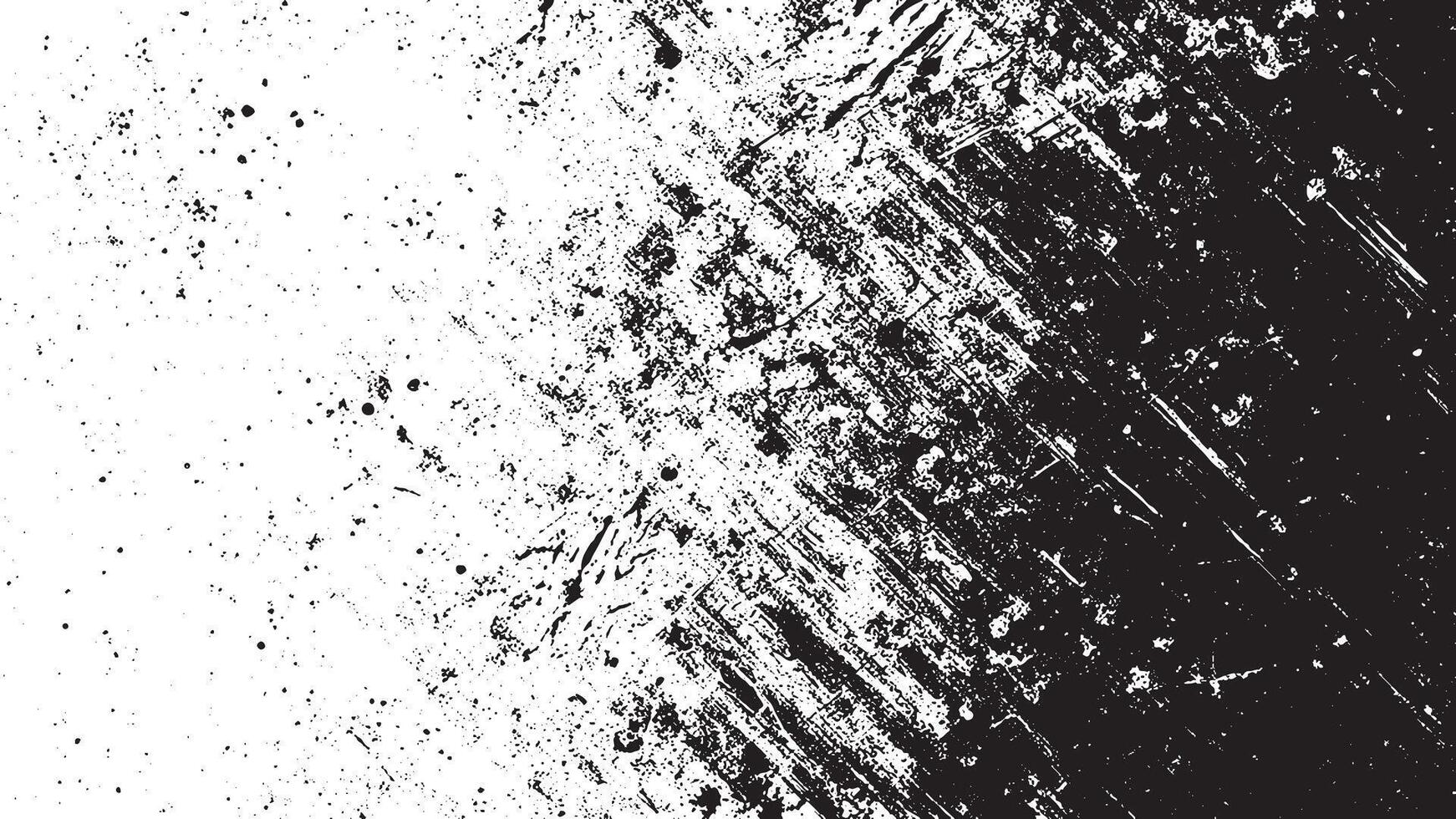White Background with Monochrome Black Grunge Effect for Overlay Textures vector