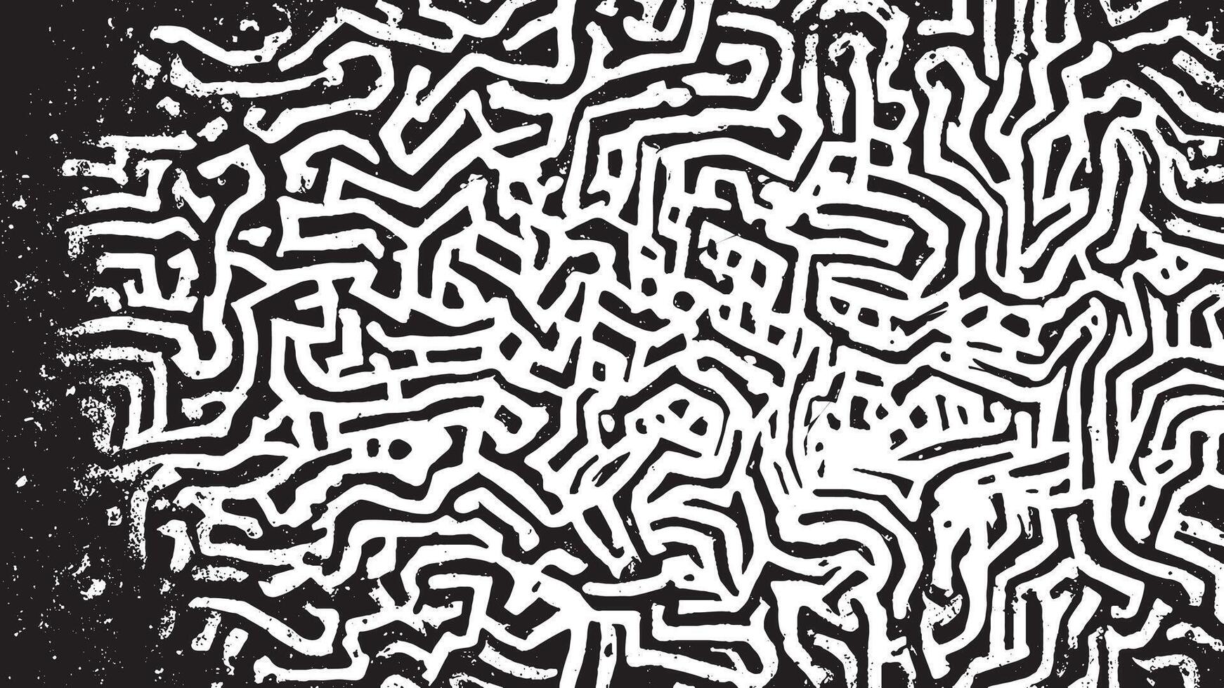 Black Monochrome Grunge Texture on White Background for Background Art vector