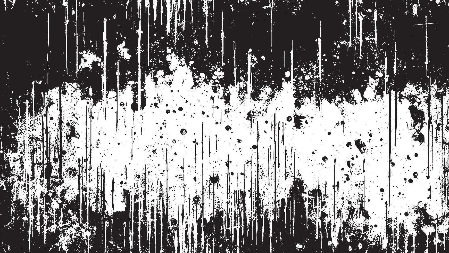 Black Monochrome Grunge Texture on White Background for Background Art vector