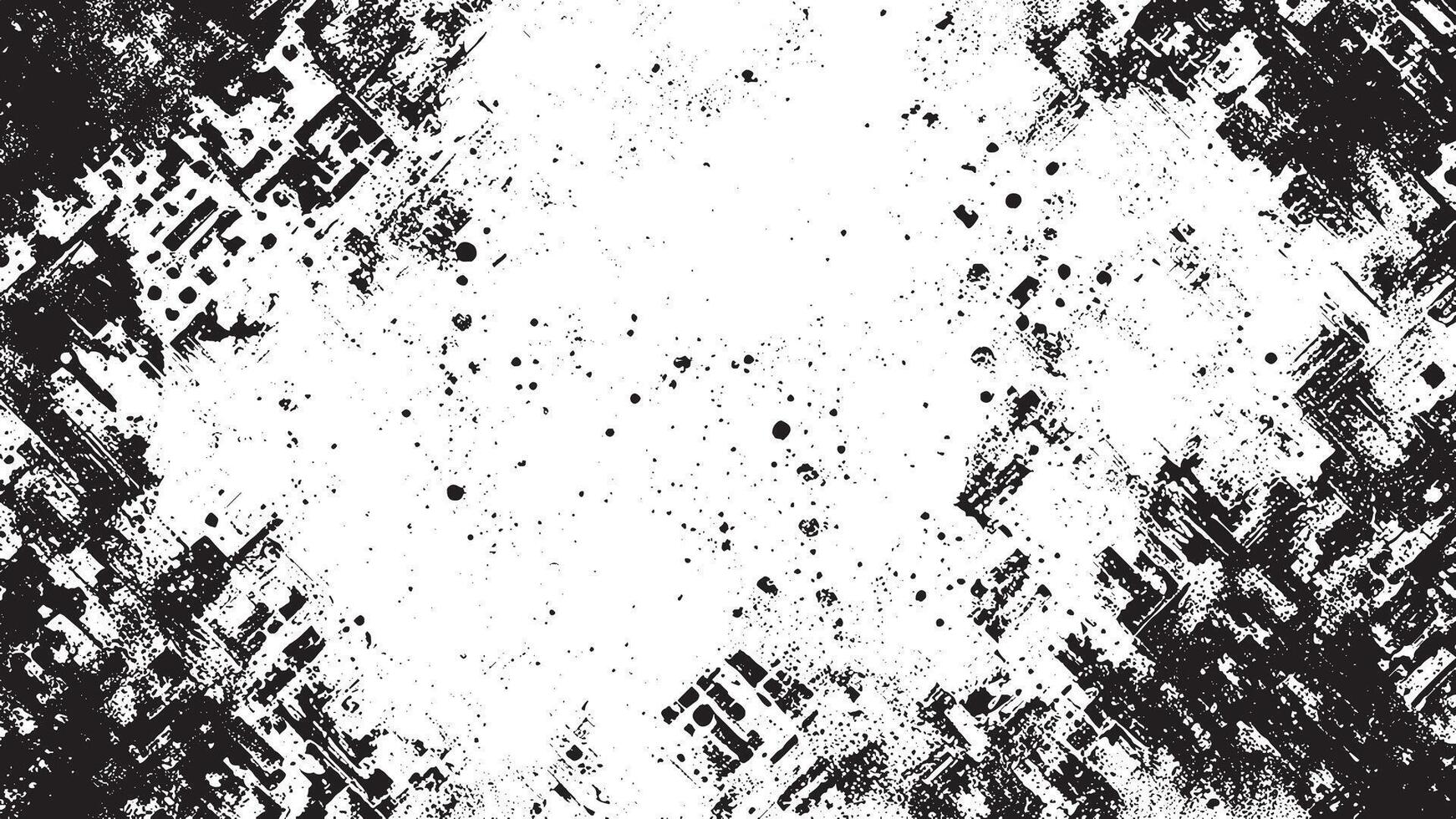 Black Monochrome Grunge Texture on White Background for Background Art vector