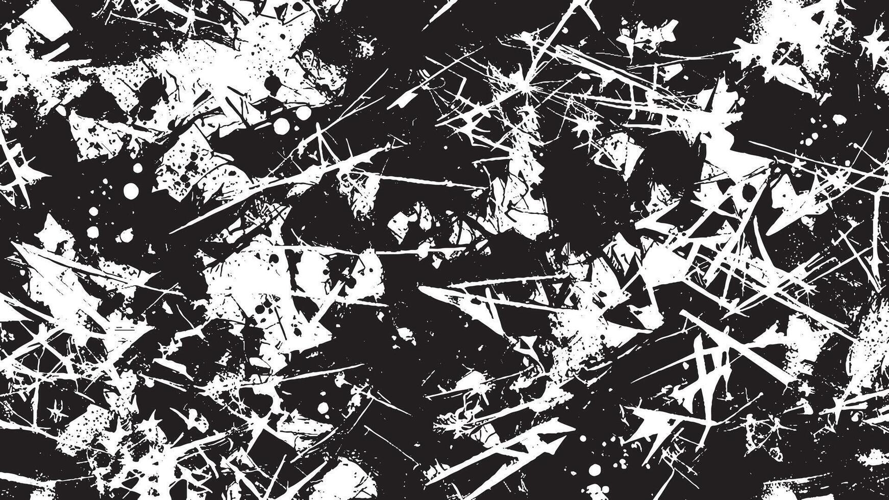 Black Monochrome Grunge Texture on White Background for Background Art vector
