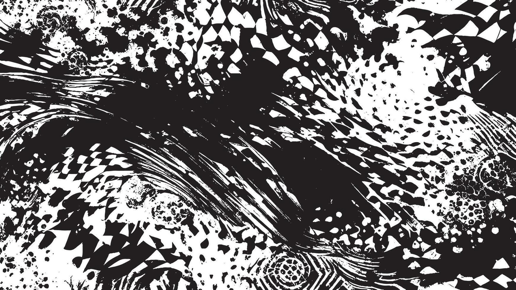 Black Grunge Style Texture on White Background for Creative Overlays vector
