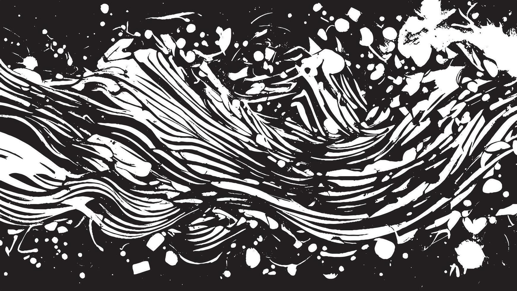 Abstract Black Grunge Texture on White Background for Overlay Designs vector