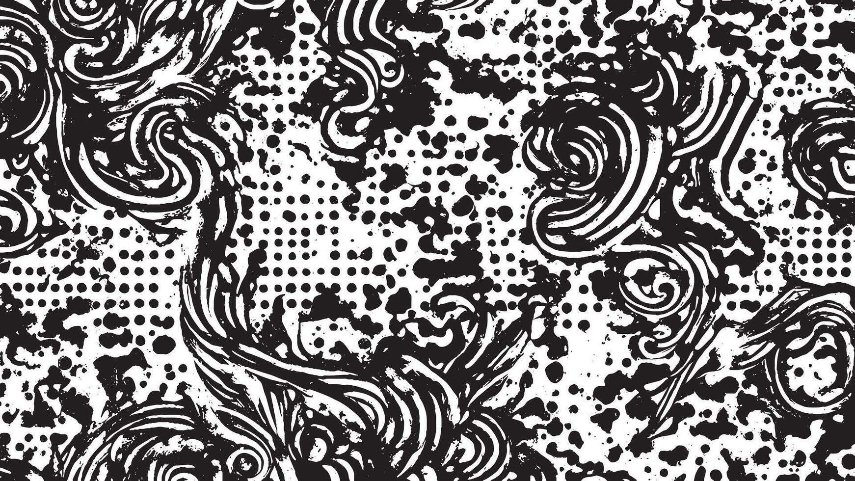 Black Grunge Style Texture on White Background for Creative Overlays vector