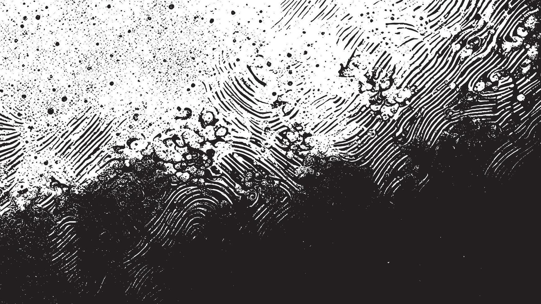Abstract Black Grunge Texture on White Background for Overlay Designs vector