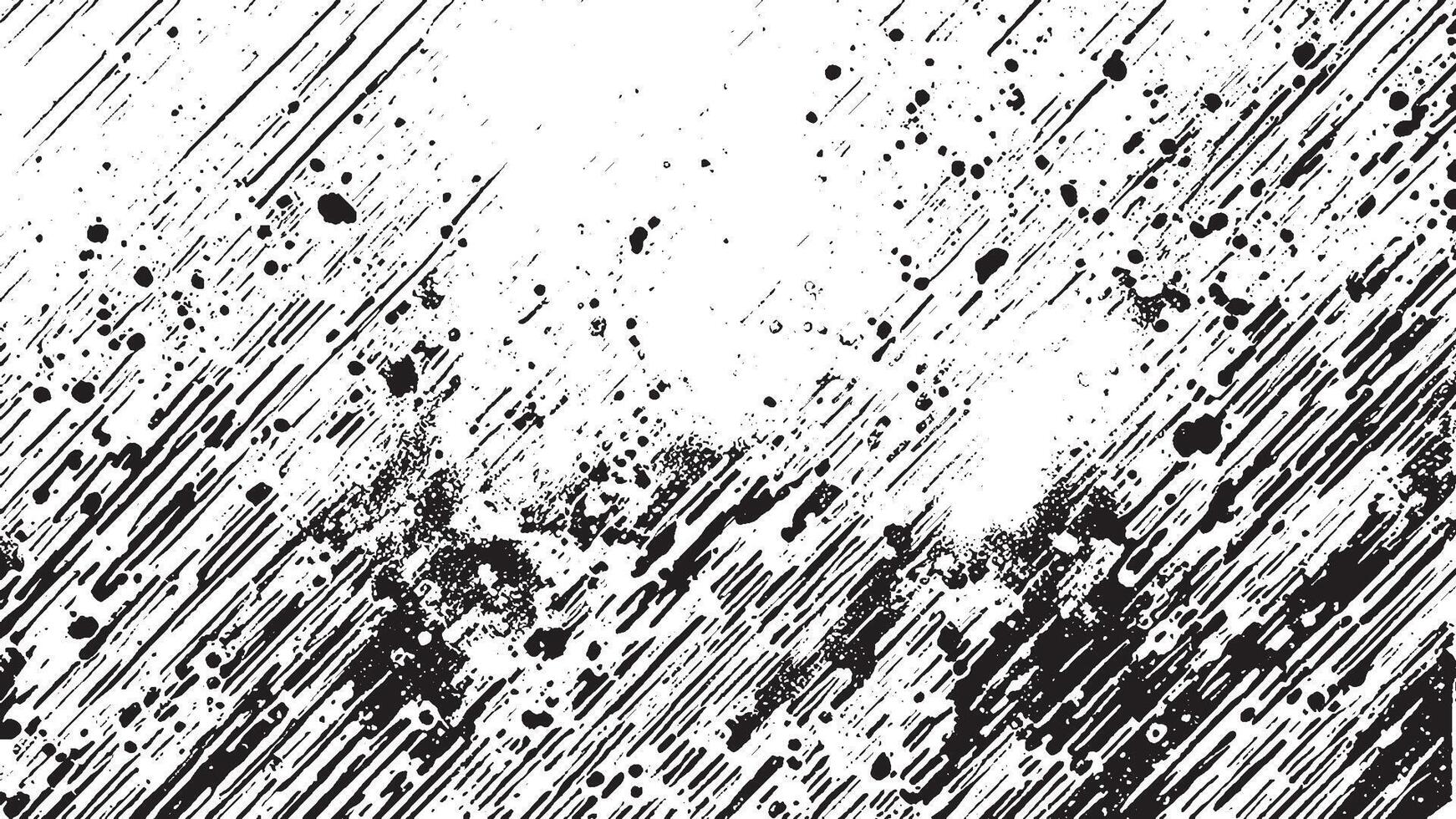 Detailed Black Grunge Texture on White Background for Textures and Overlays vector