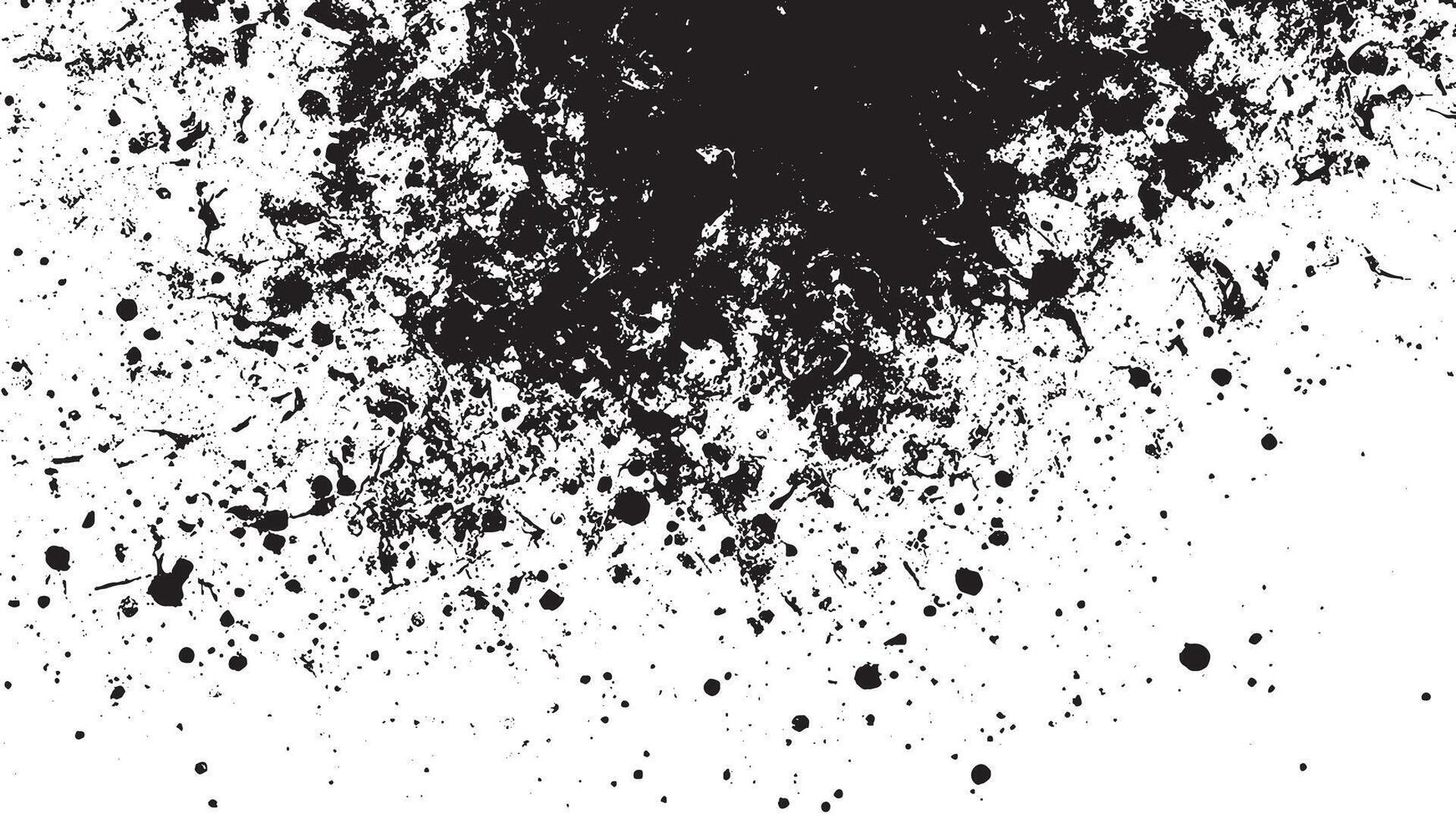 White Background with Monochrome Black Grunge Effect for Overlay Textures vector