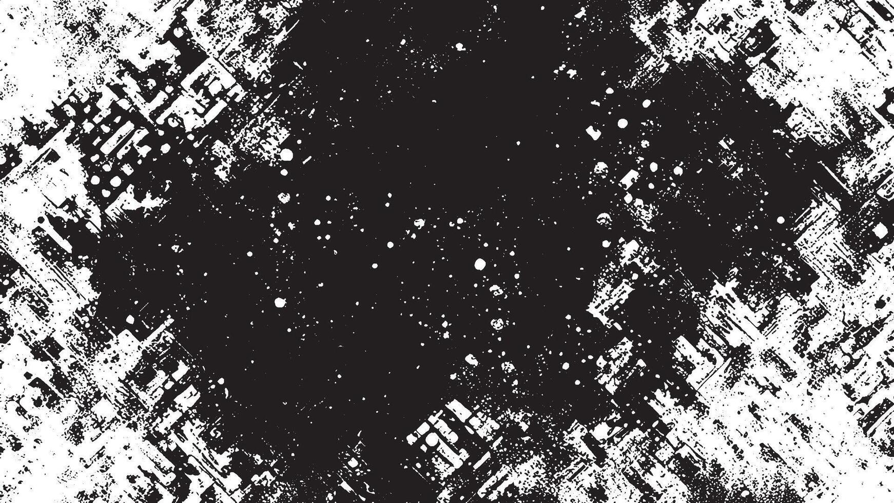 Monochrome Black Grunge Overlay Texture for Background Design vector