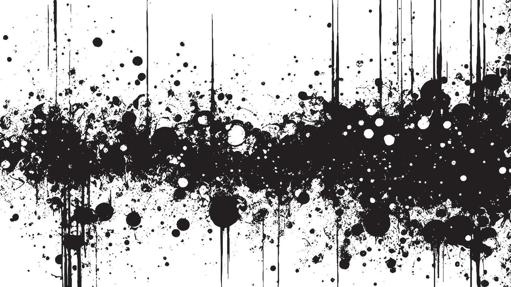 White Background with Monochrome Black Grunge Effect for Overlay Textures vector