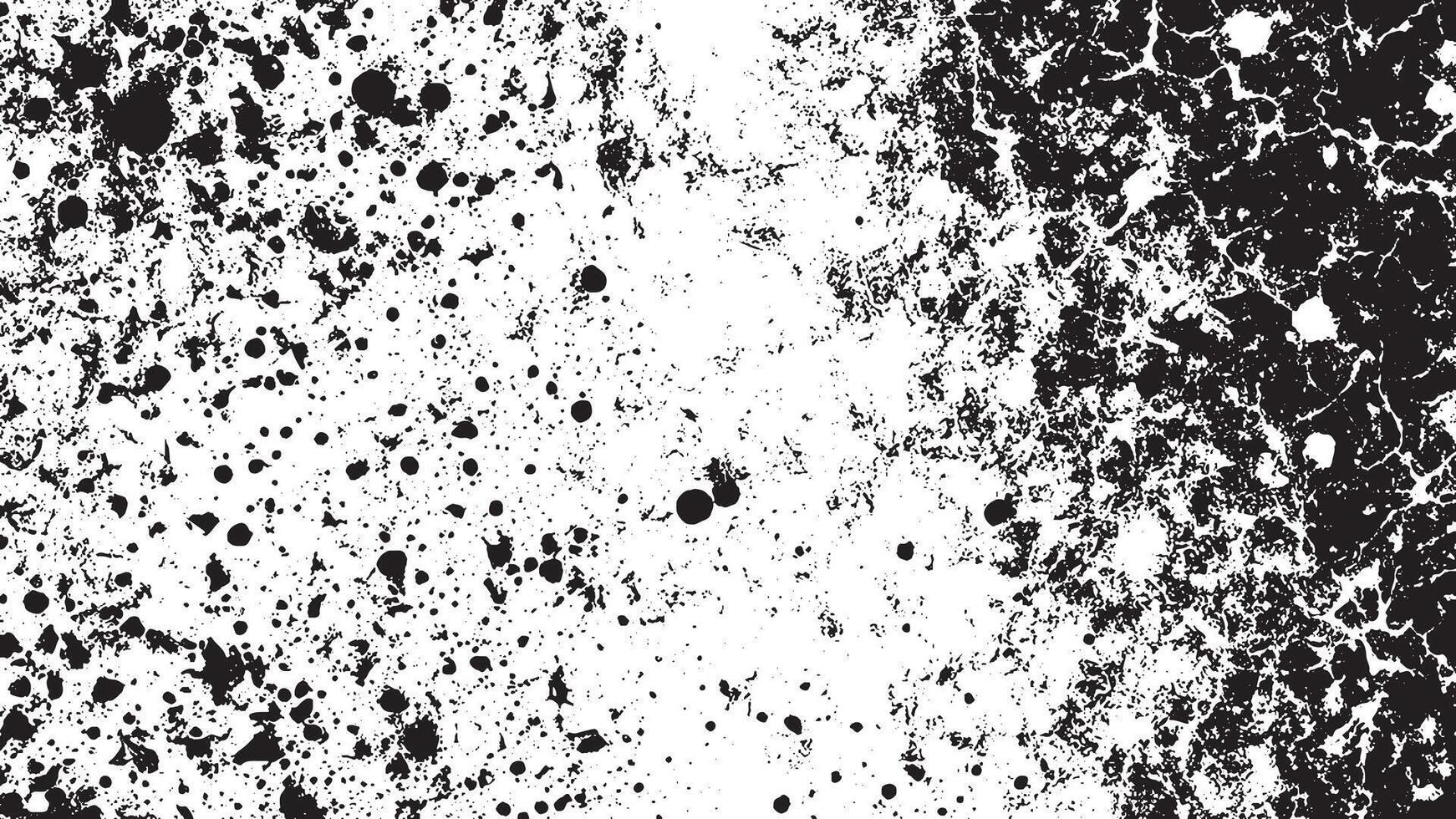 White Background with Monochrome Black Grunge Effect for Overlay Textures vector