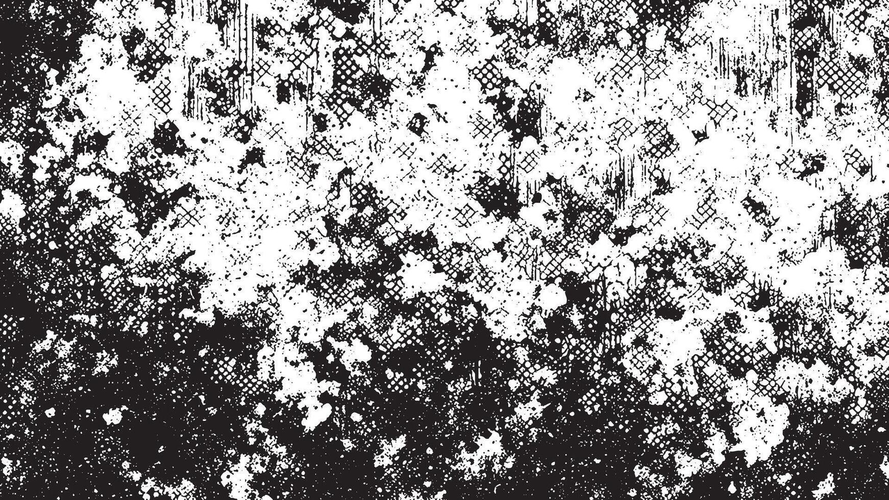 Black Monochrome Grunge Texture on White Background for Background Art vector