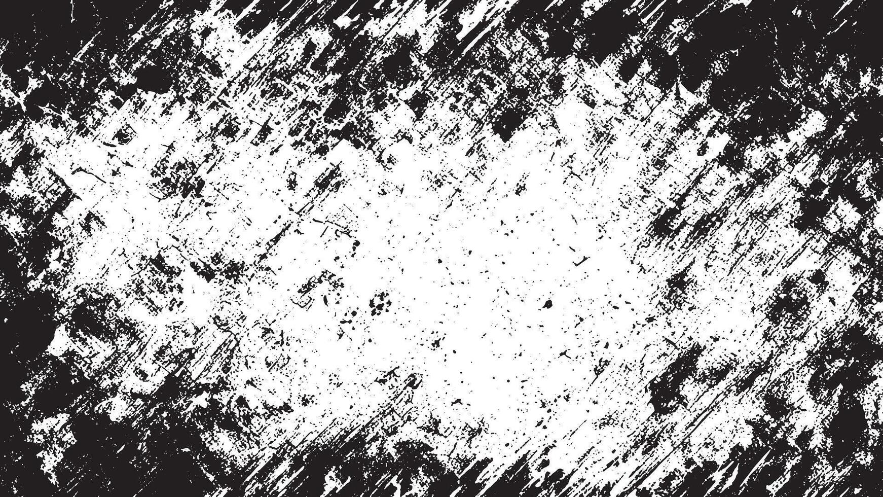 White Background with Monochrome Black Grunge Effect for Overlay Textures vector