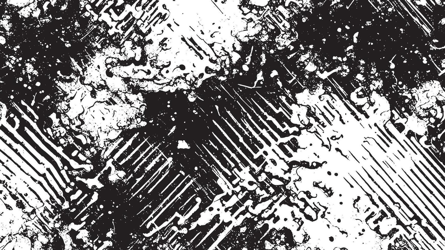 Black Monochrome Grunge Texture on White Background for Background Art vector