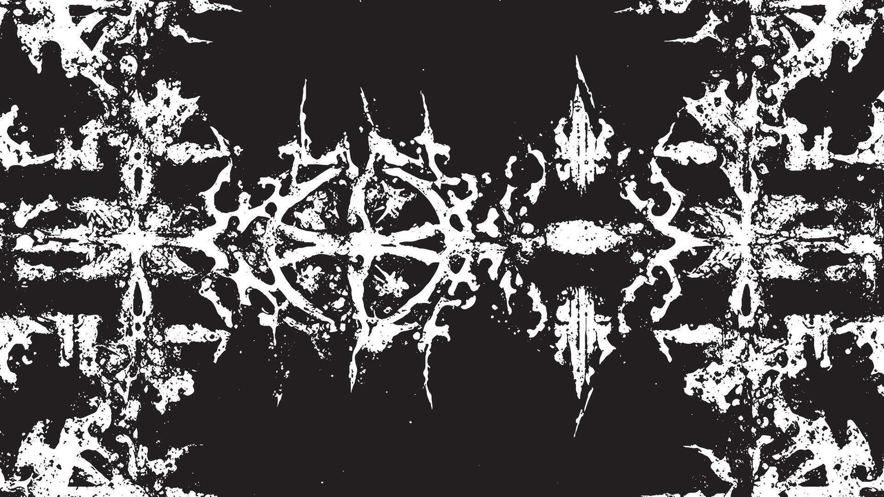 Black Monochrome Grunge Texture on White Background for Background Art vector