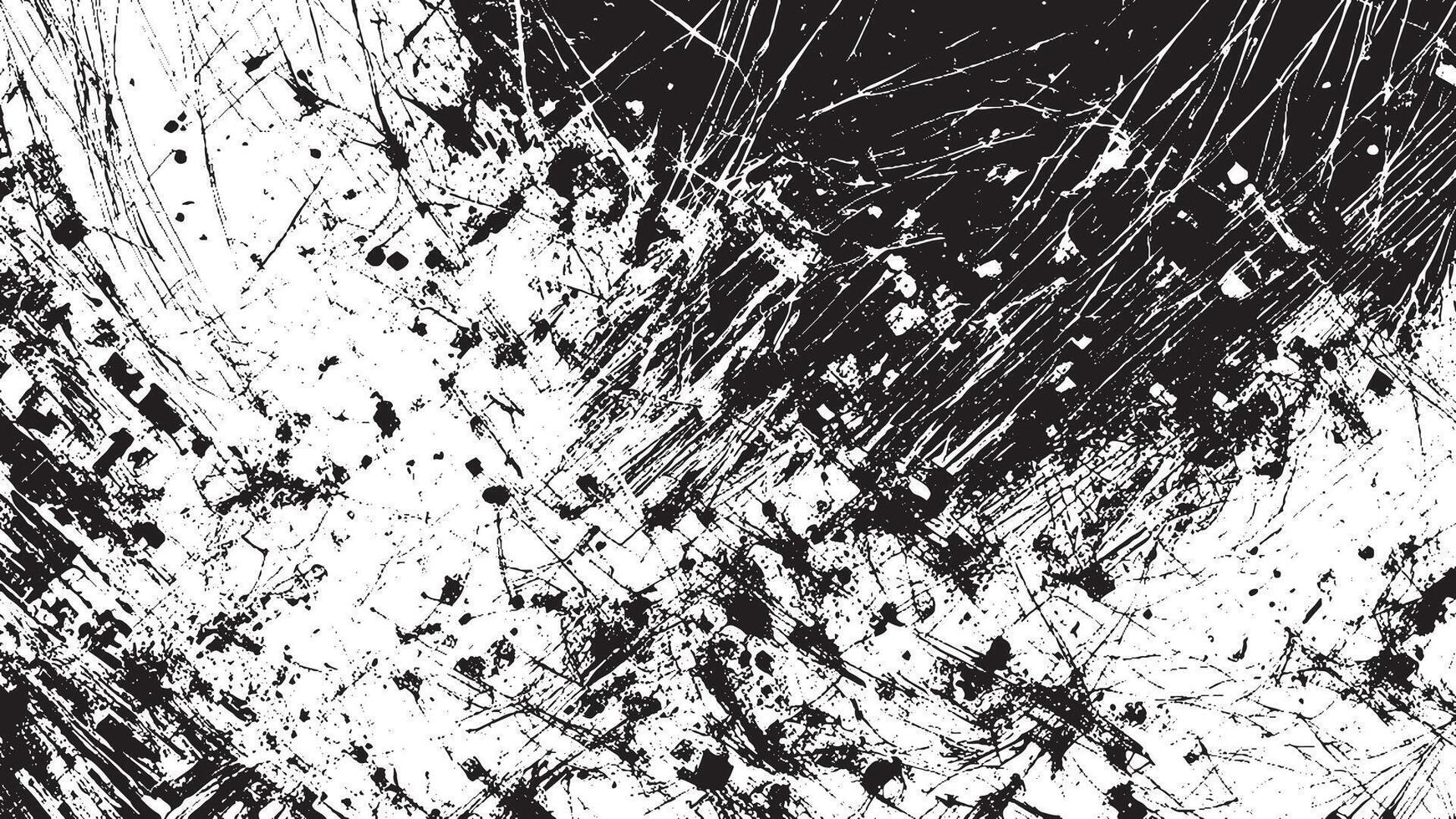 Black and White Grunge Texture for Backgrounds and Overlay vector