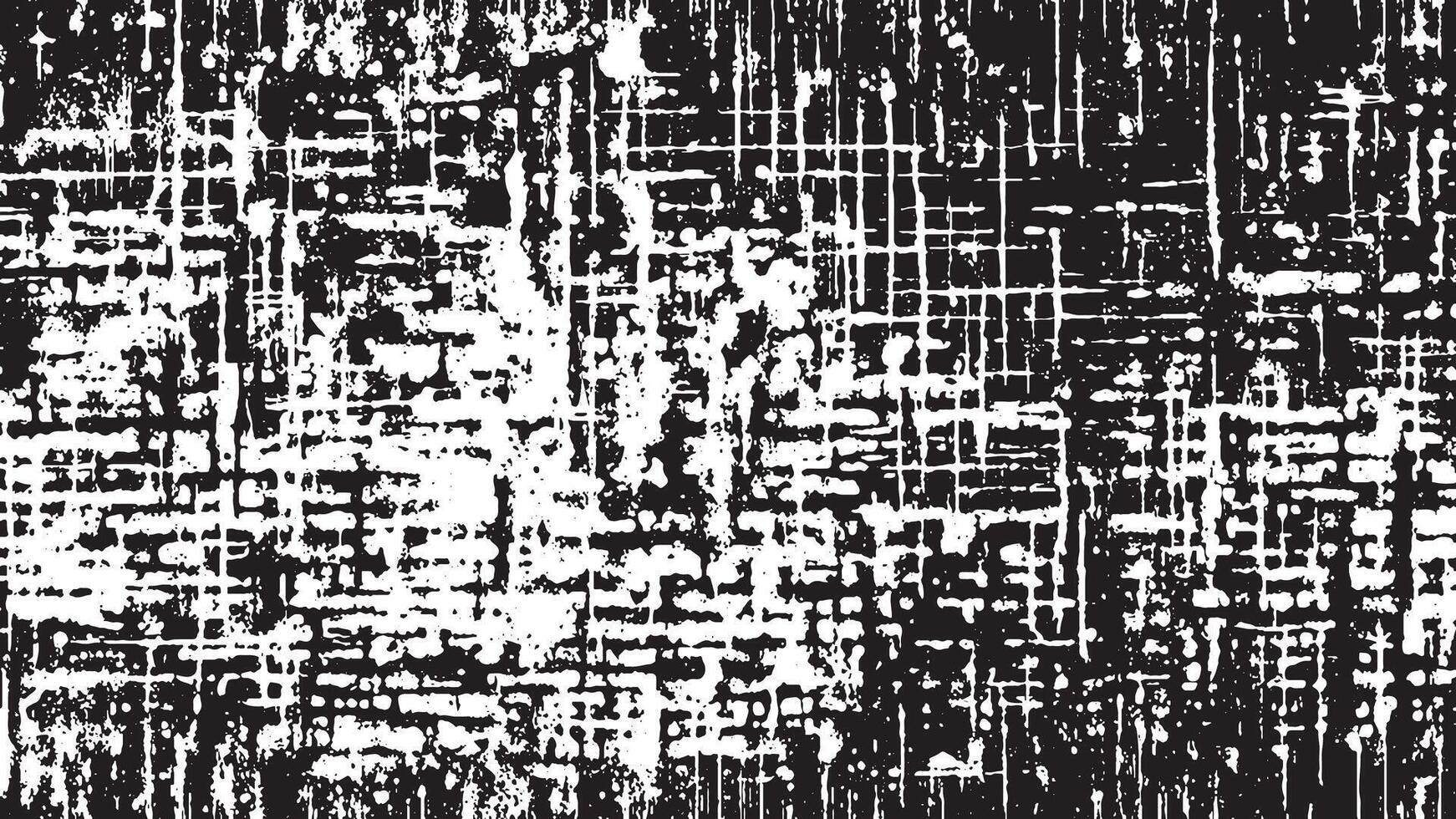 White Background with Monochrome Black Grunge Effect for Overlay Textures vector
