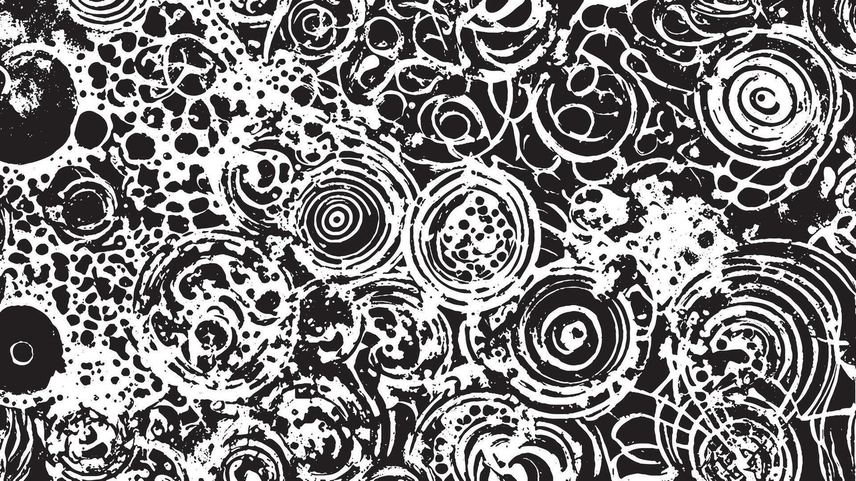 White Background with Monochrome Black Grunge Effect for Overlay Textures vector