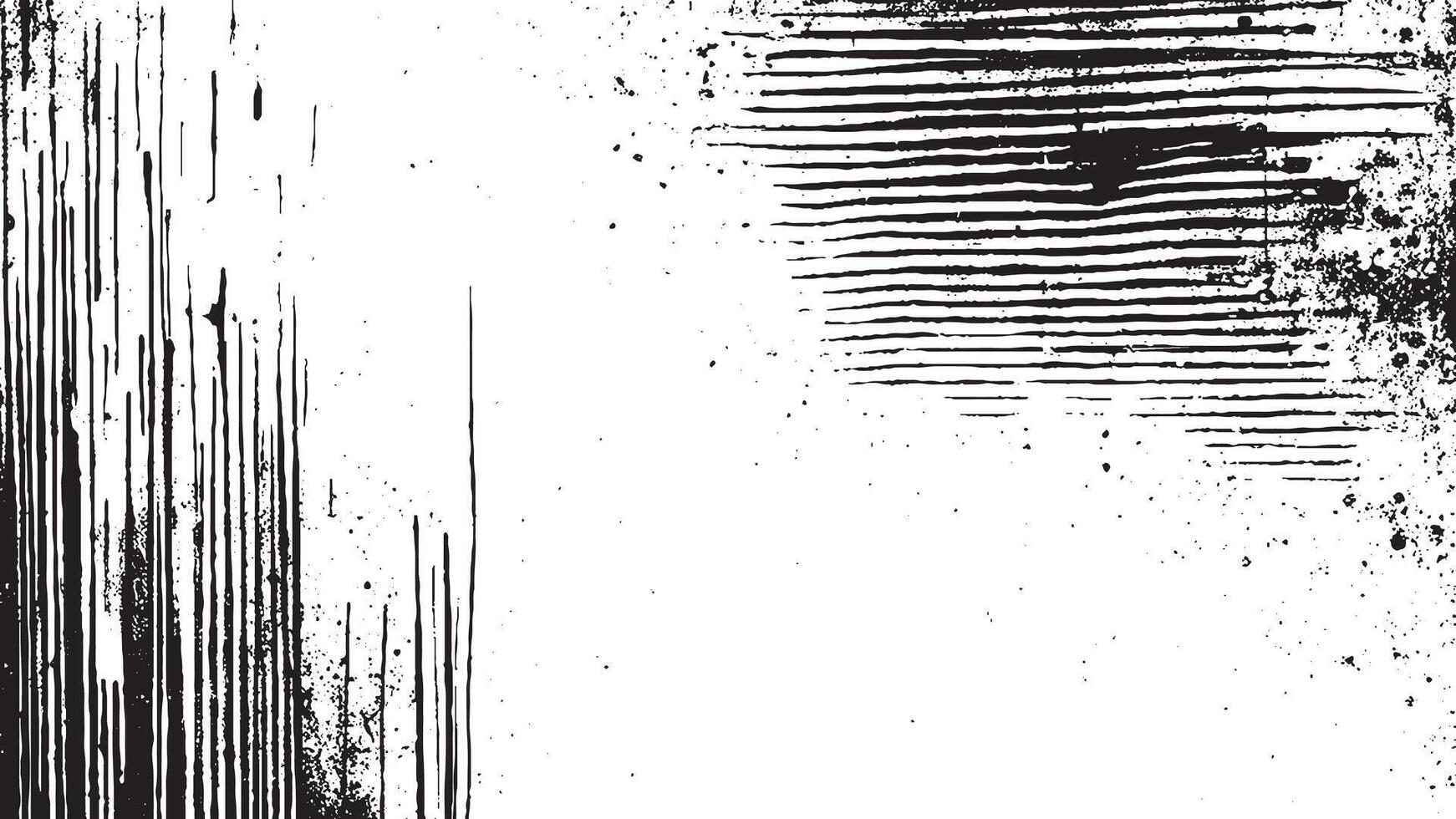 White Background with Monochrome Black Grunge Effect for Overlay Textures vector