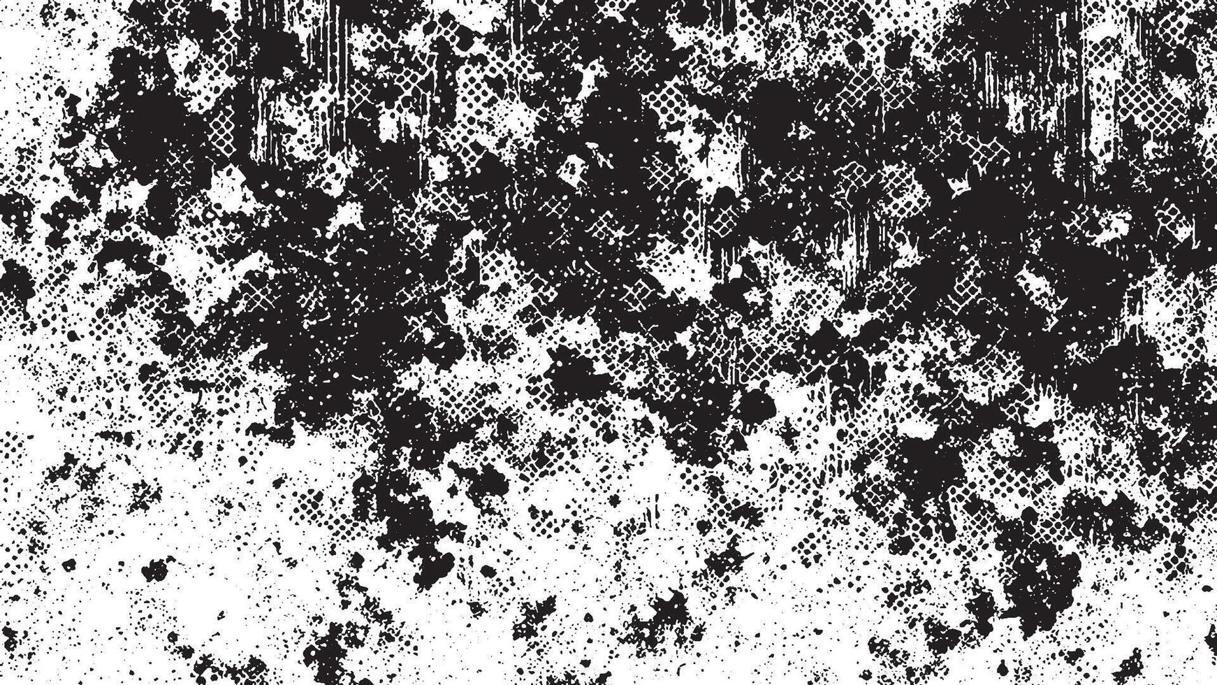 Monochrome Black Grunge Overlay Texture for Background Design vector
