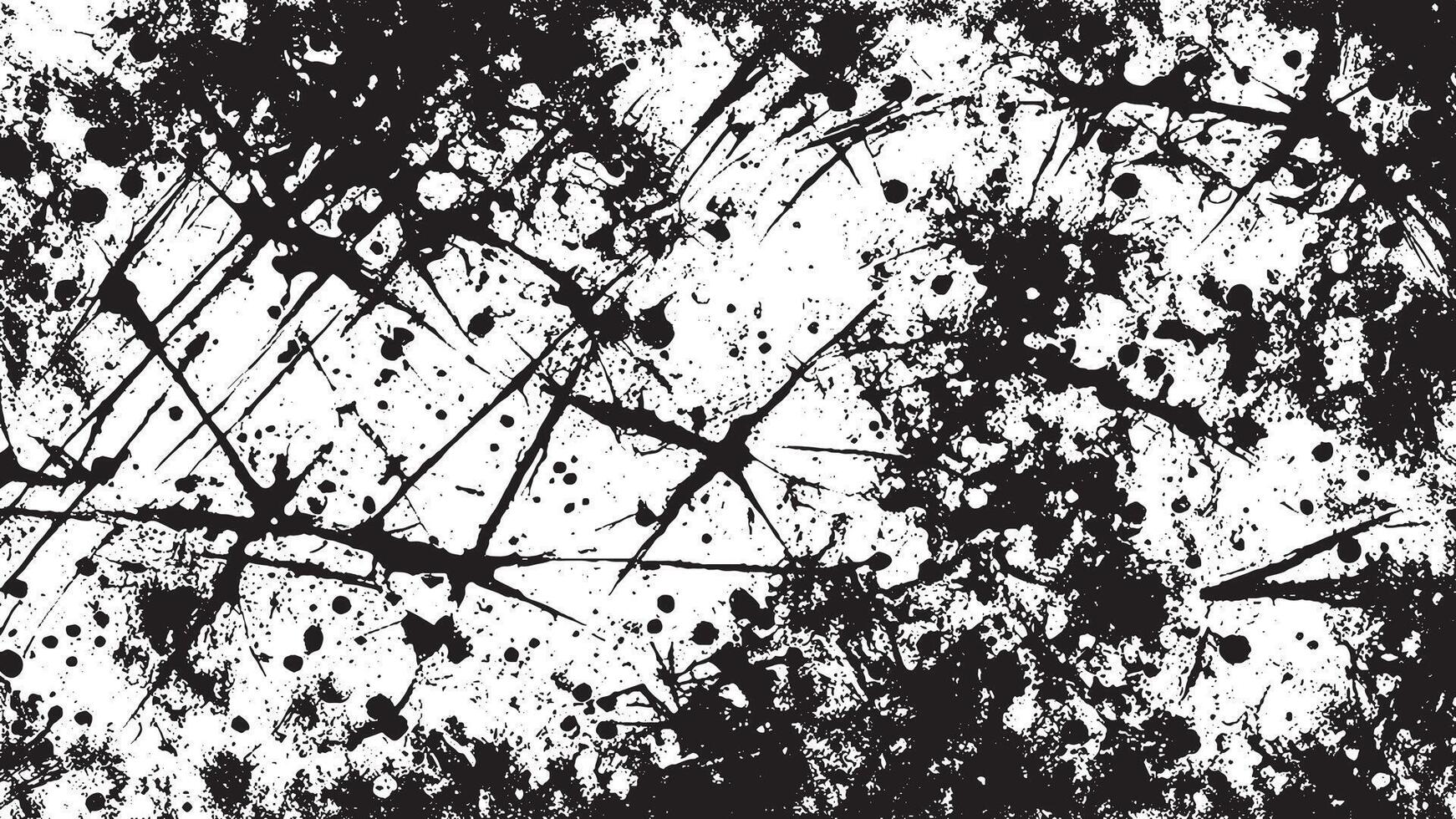 White Background with Monochrome Black Grunge Effect for Overlay Textures vector