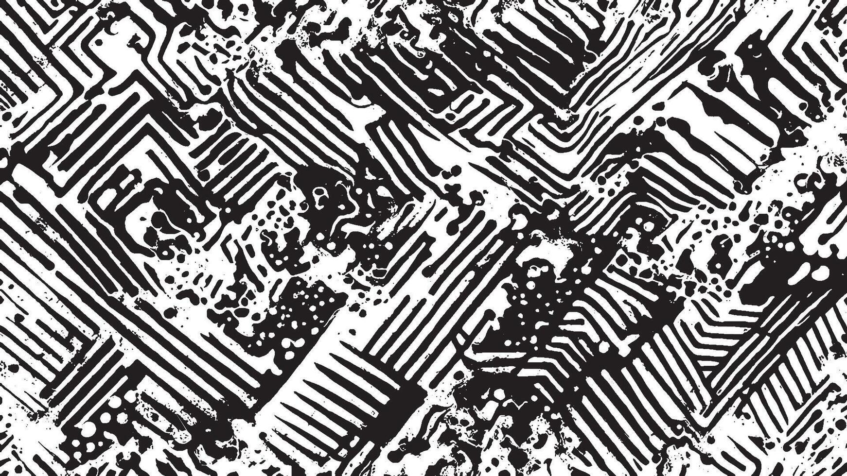 Monochrome Black Grunge Overlay Texture for Background Design vector