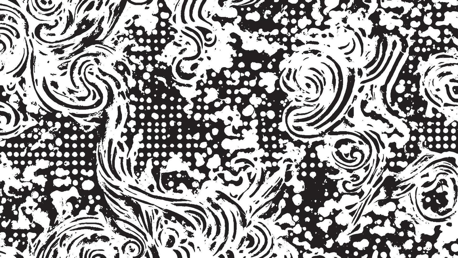 Black Grunge Texture on White Background for Backgrounds and Overlays vector