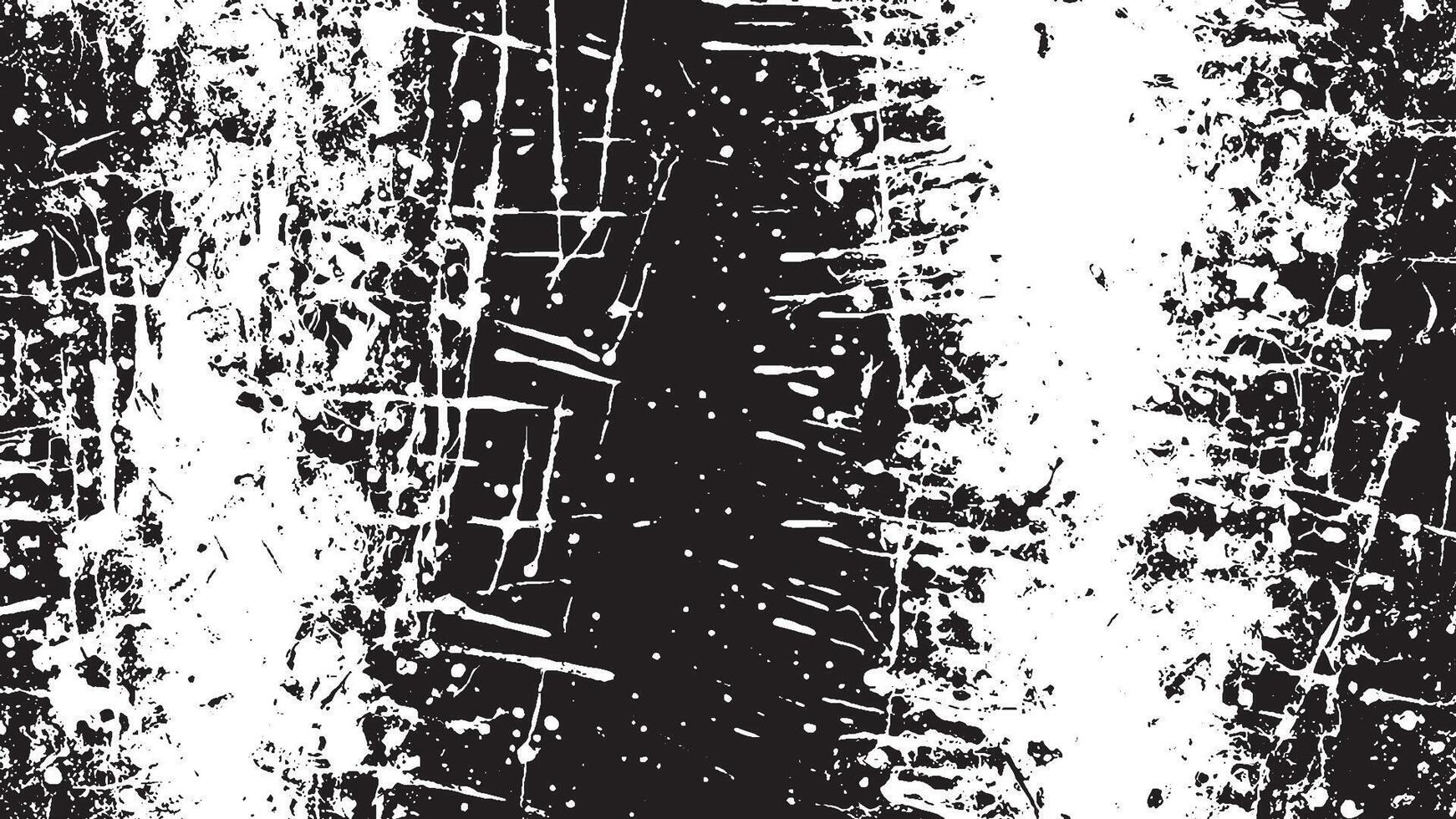 Black Grunge Effect Texture on White Background for Overlays vector