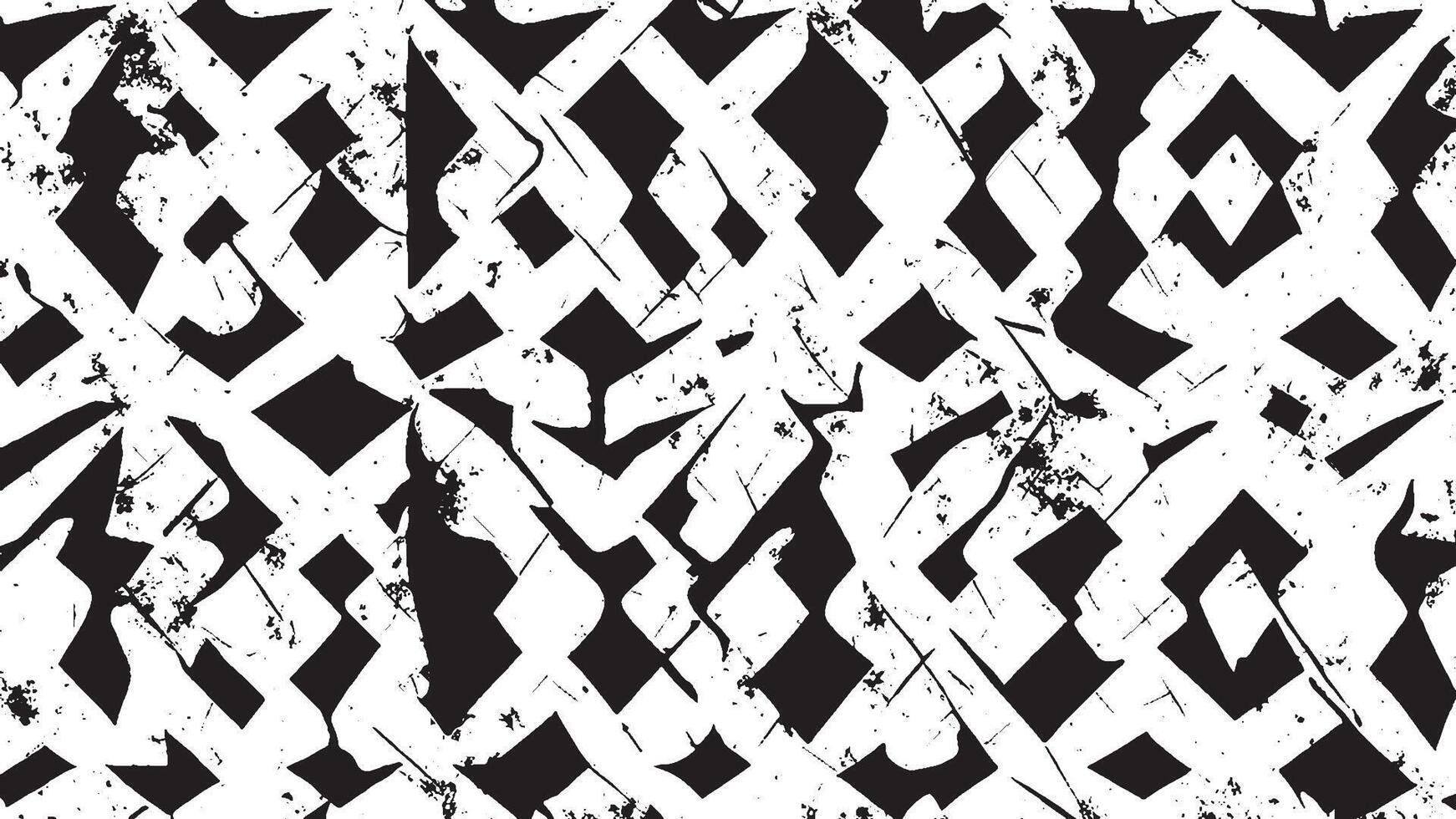 Black Grunge Texture on White Background for Backgrounds and Overlays vector