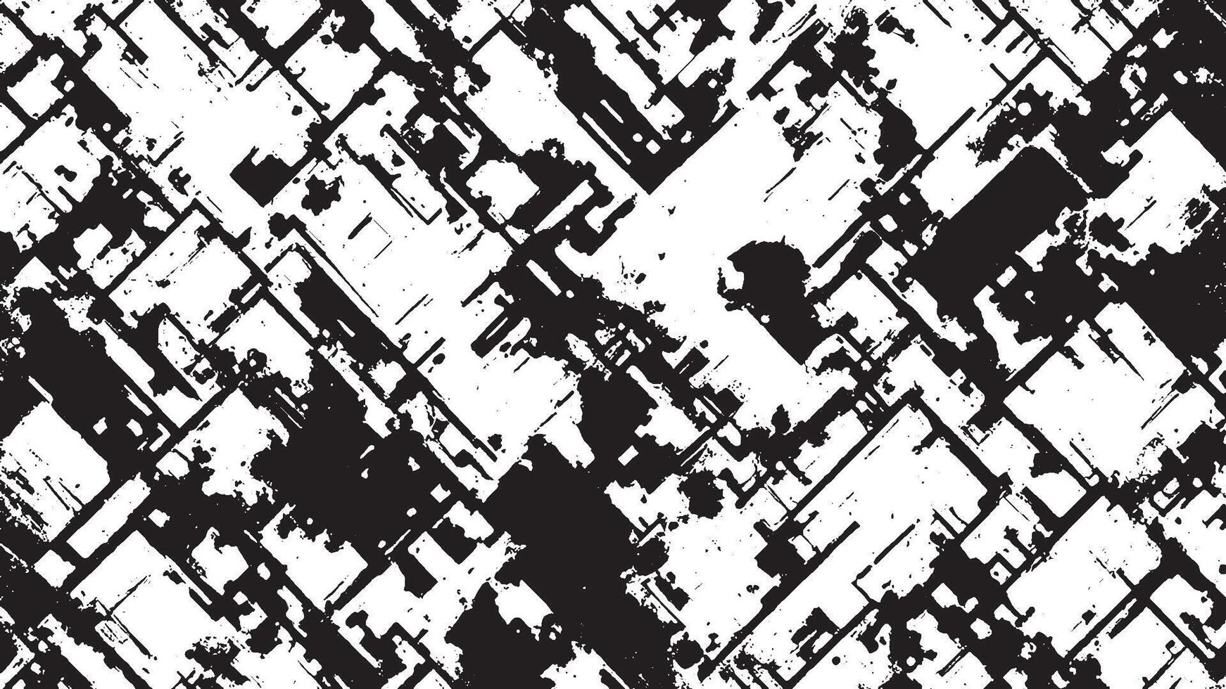 Black Grunge Texture on White Background for Backgrounds and Overlays vector