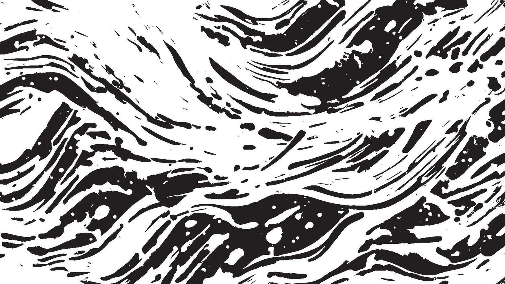 Black Grunge Texture on White Background for Backgrounds and Overlays vector