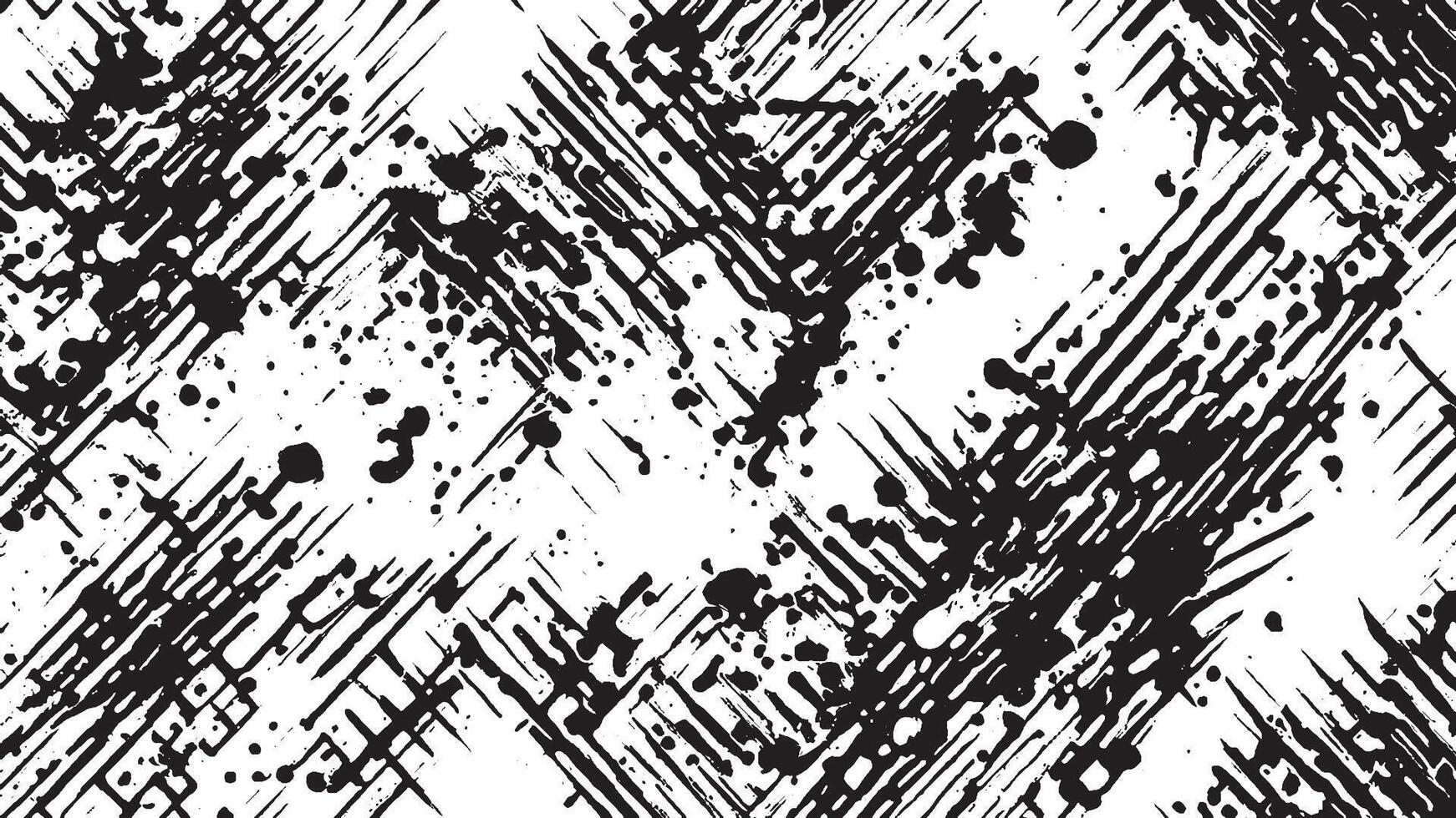 Black Grunge Texture on White Background for Backgrounds and Overlays vector