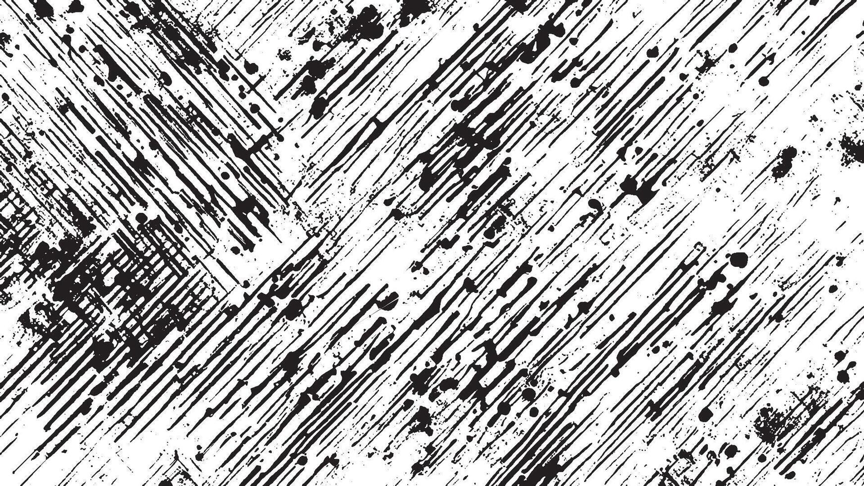 Black Grunge Texture on White Background for Backgrounds and Overlays vector