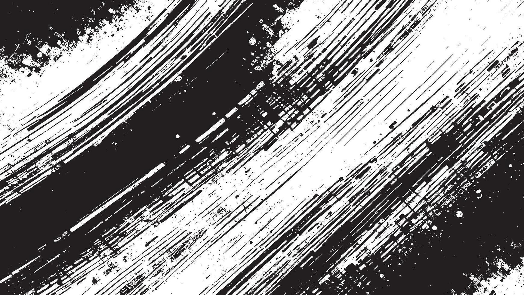 Black Grunge Texture on White Background for Backgrounds and Overlays vector