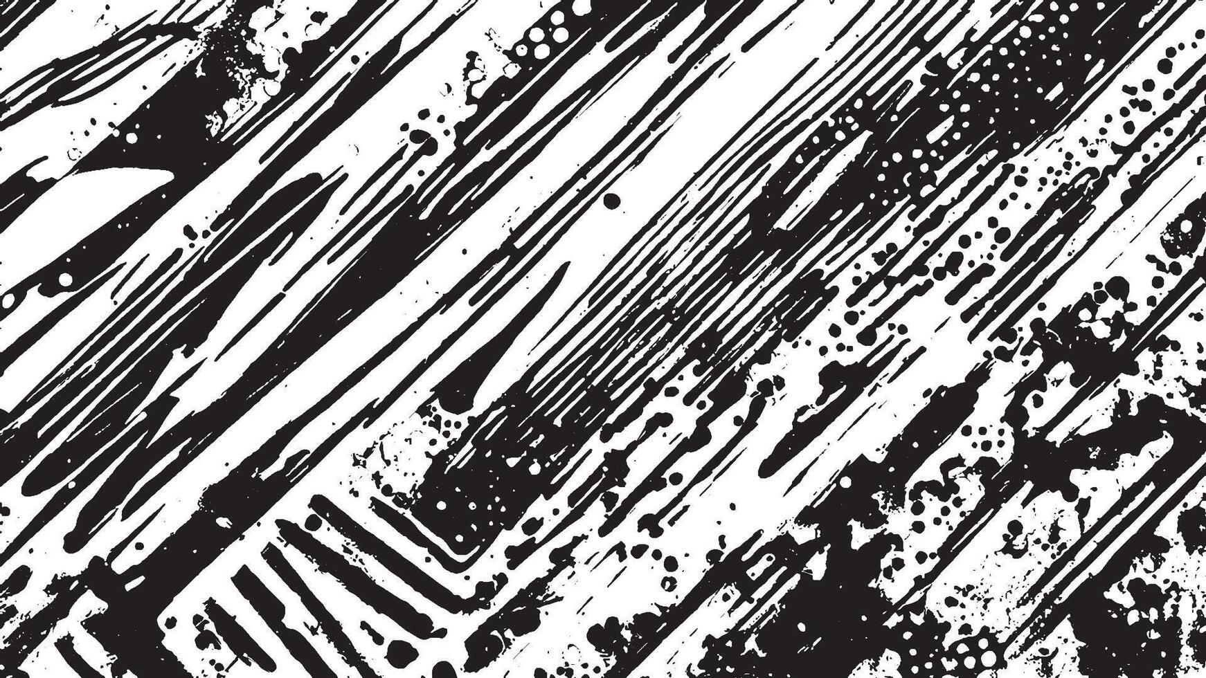 Black Grunge Texture on White Background for Backgrounds and Overlays vector