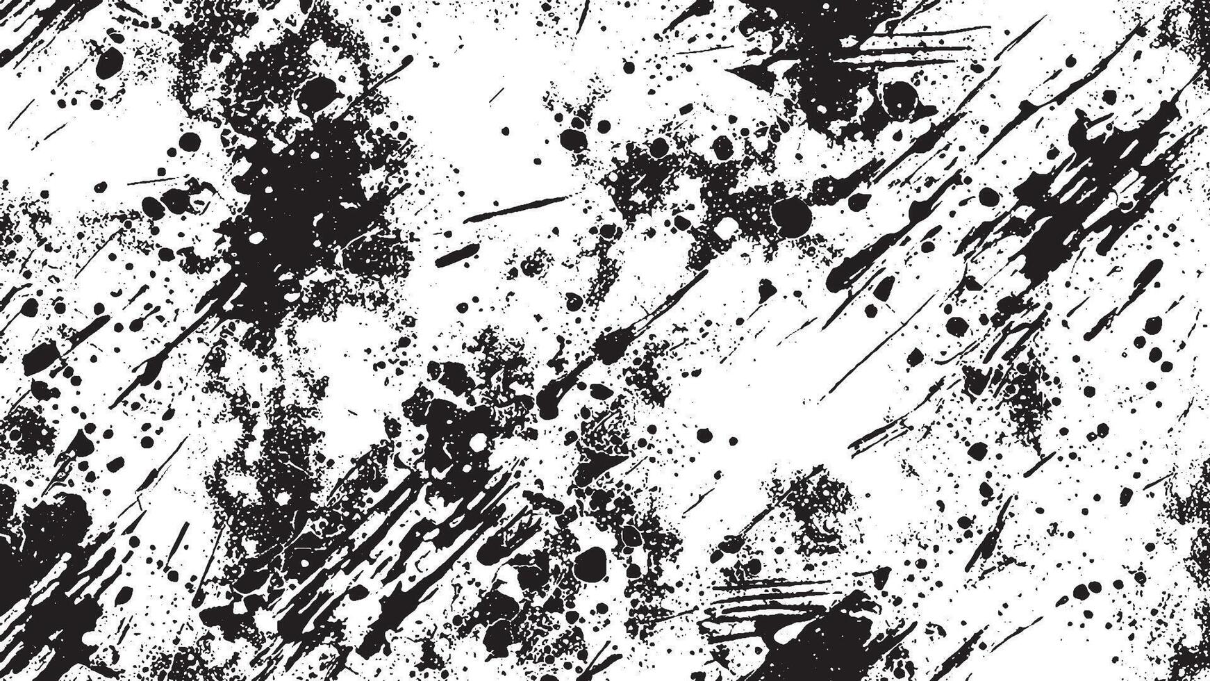 Black Grunge Effect Texture on White Background for Overlays vector