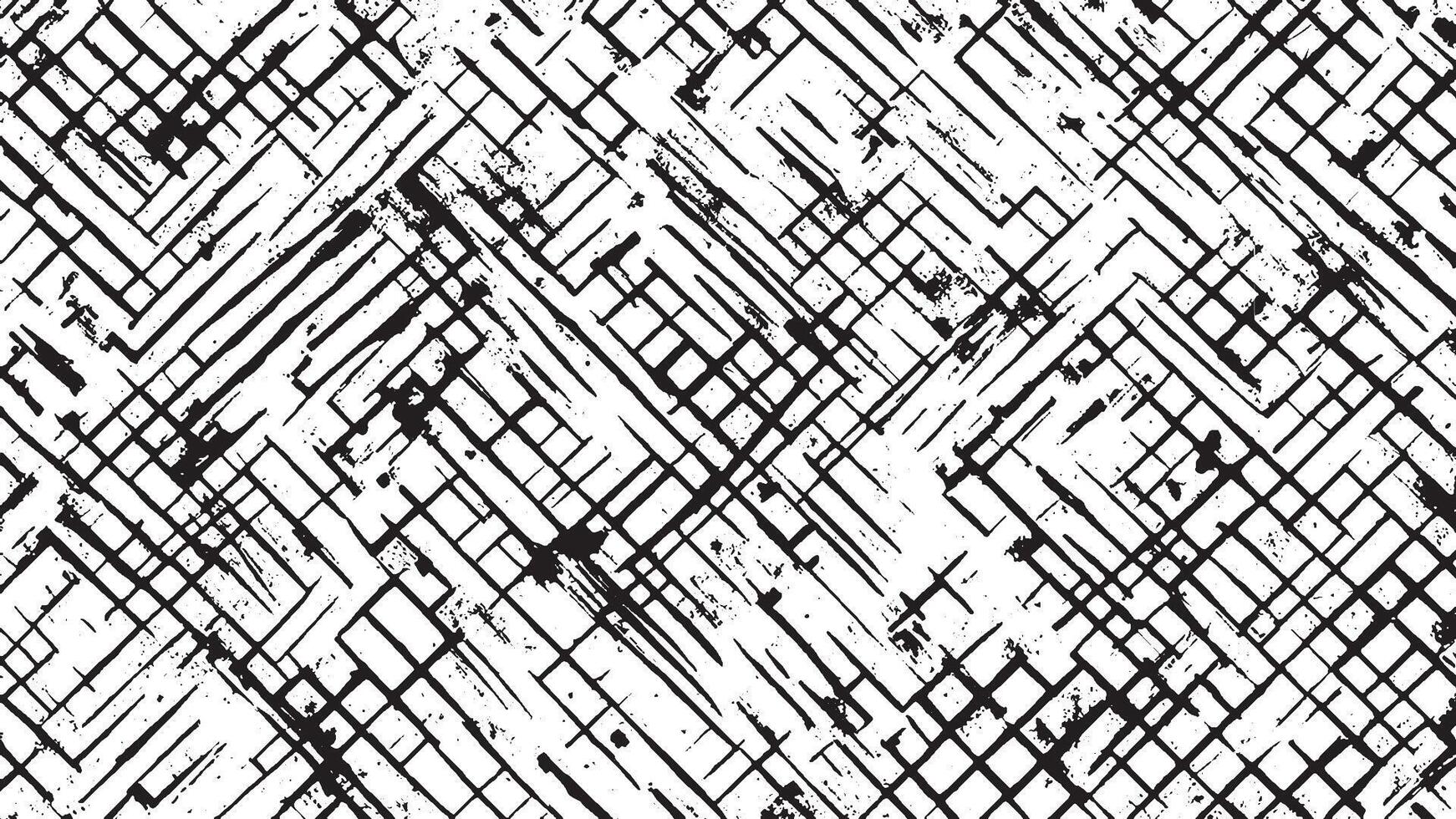 Black Grunge Texture on White Background for Backgrounds and Overlays vector