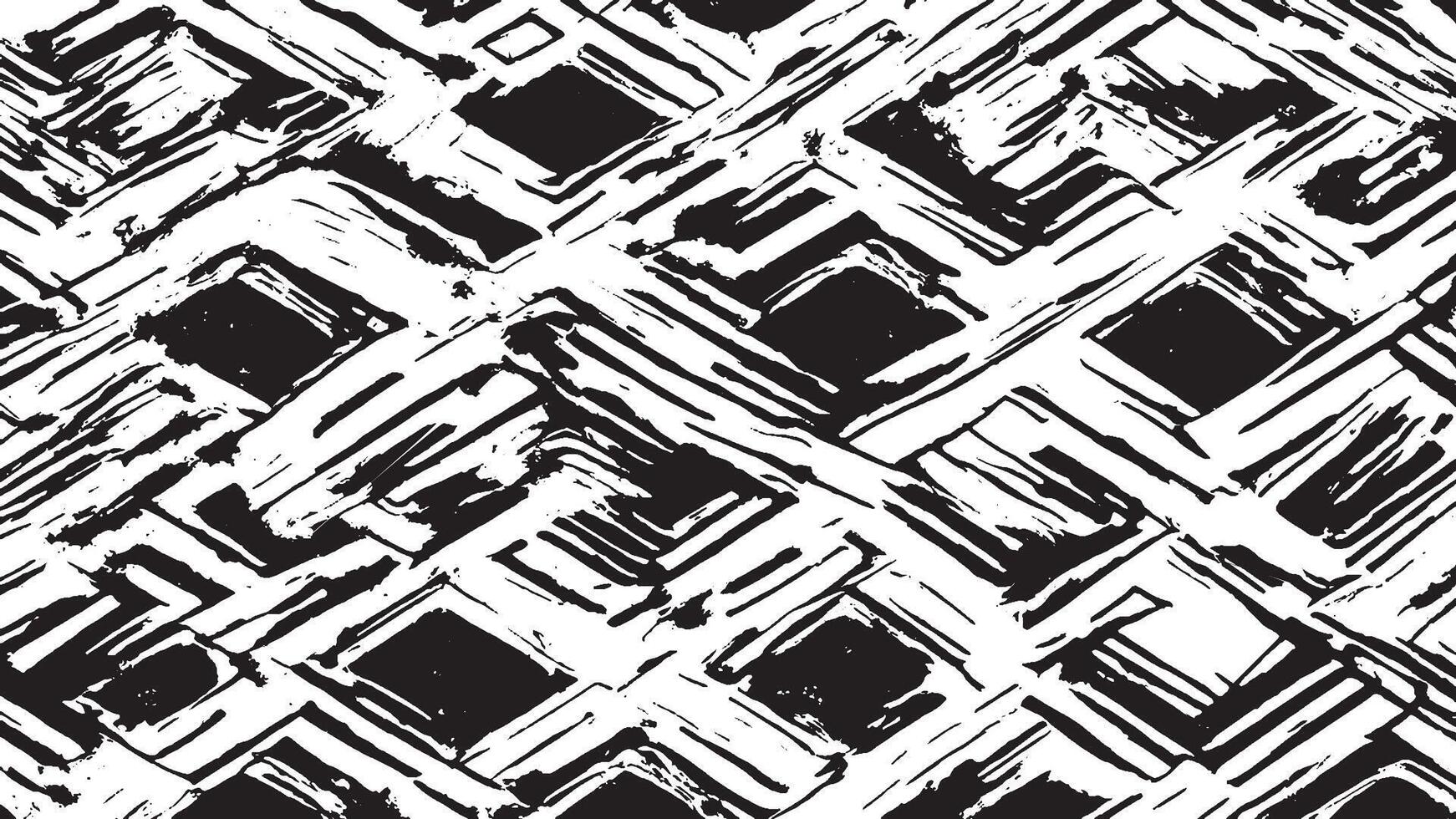 Black Grunge Effect Texture on White Background for Overlays vector