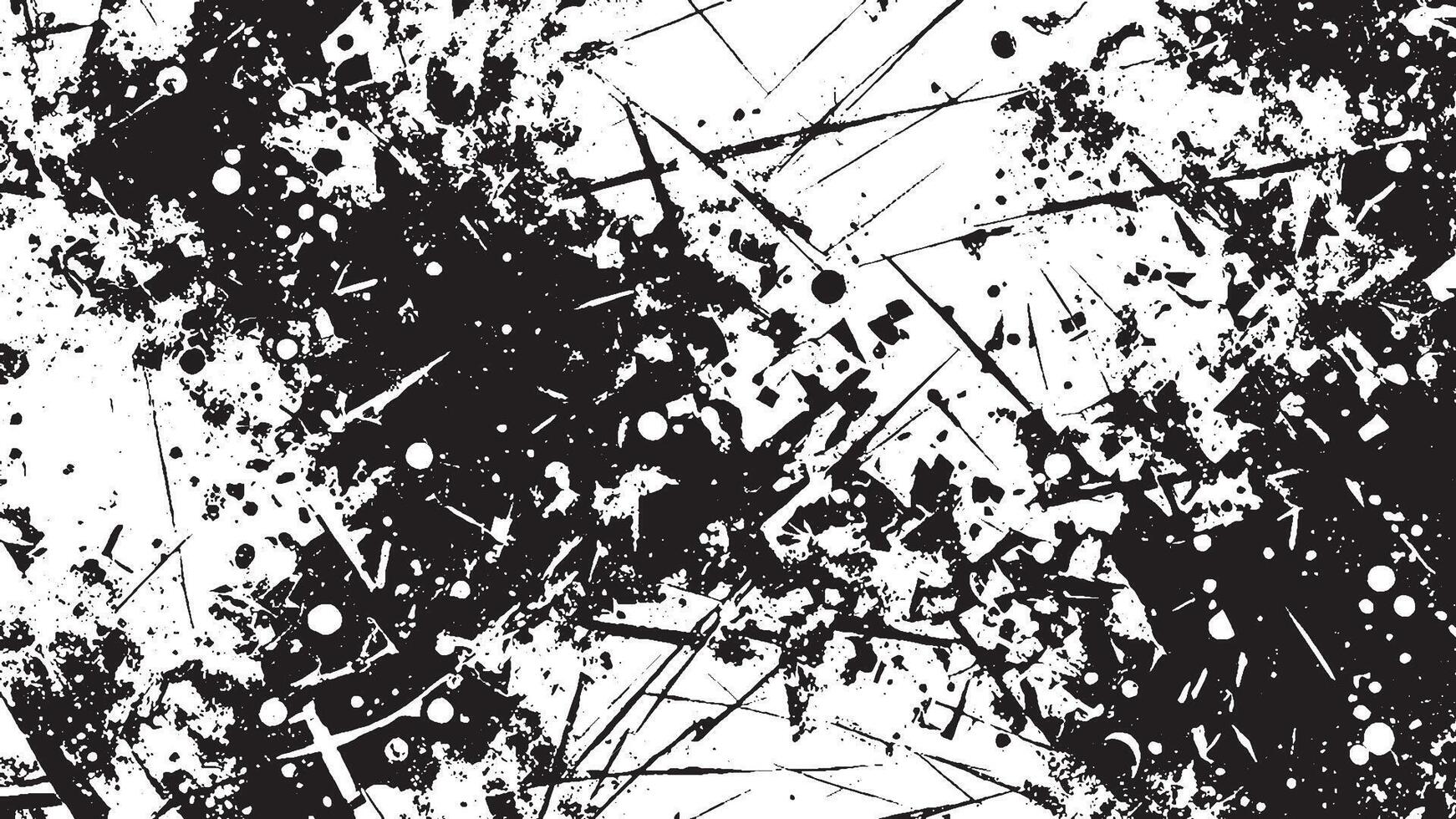 Black Grunge Texture on White Background for Backgrounds and Overlays vector