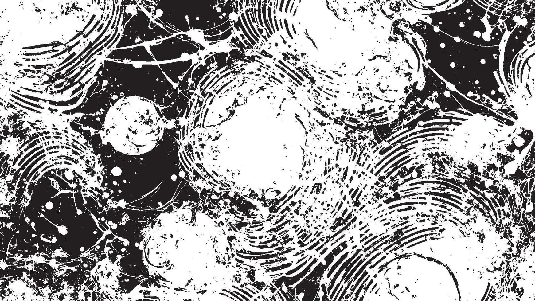 Black Grunge Texture on White Background for Backgrounds and Overlays vector
