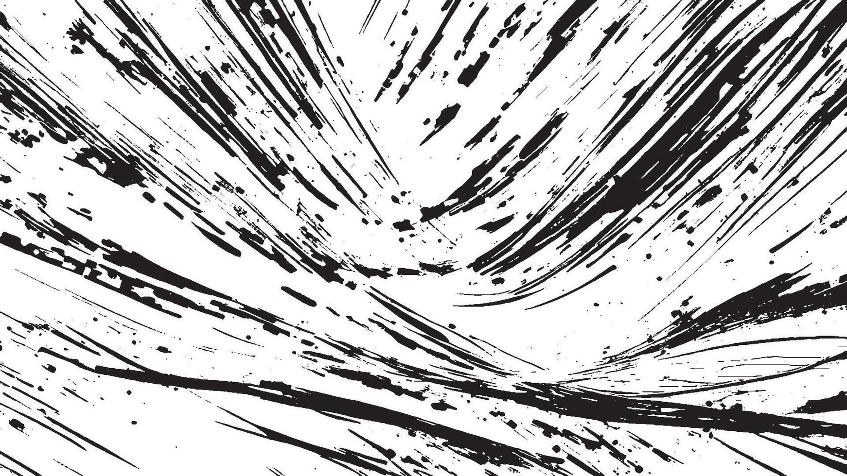 Black Grunge Texture on White Background for Backgrounds and Overlays vector