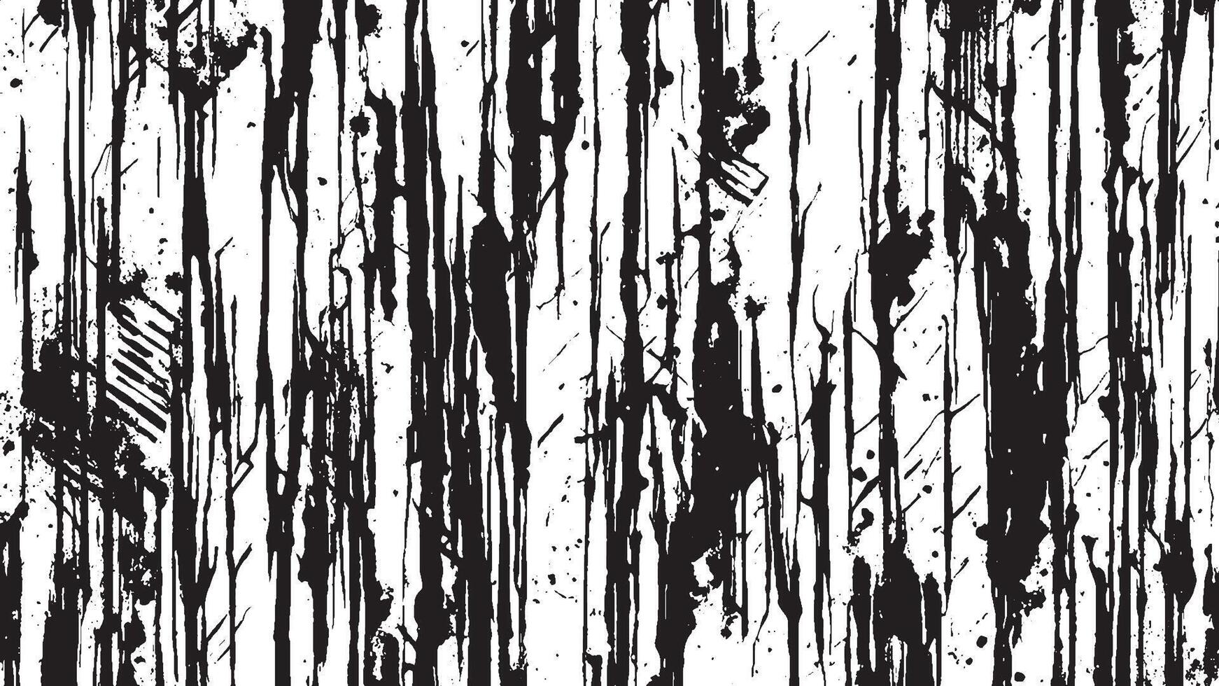 Black Grunge Effect Texture on White Background for Overlays vector