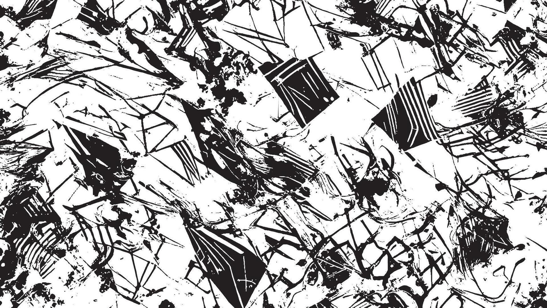 Black Grunge Effect Texture on White Background for Overlays vector