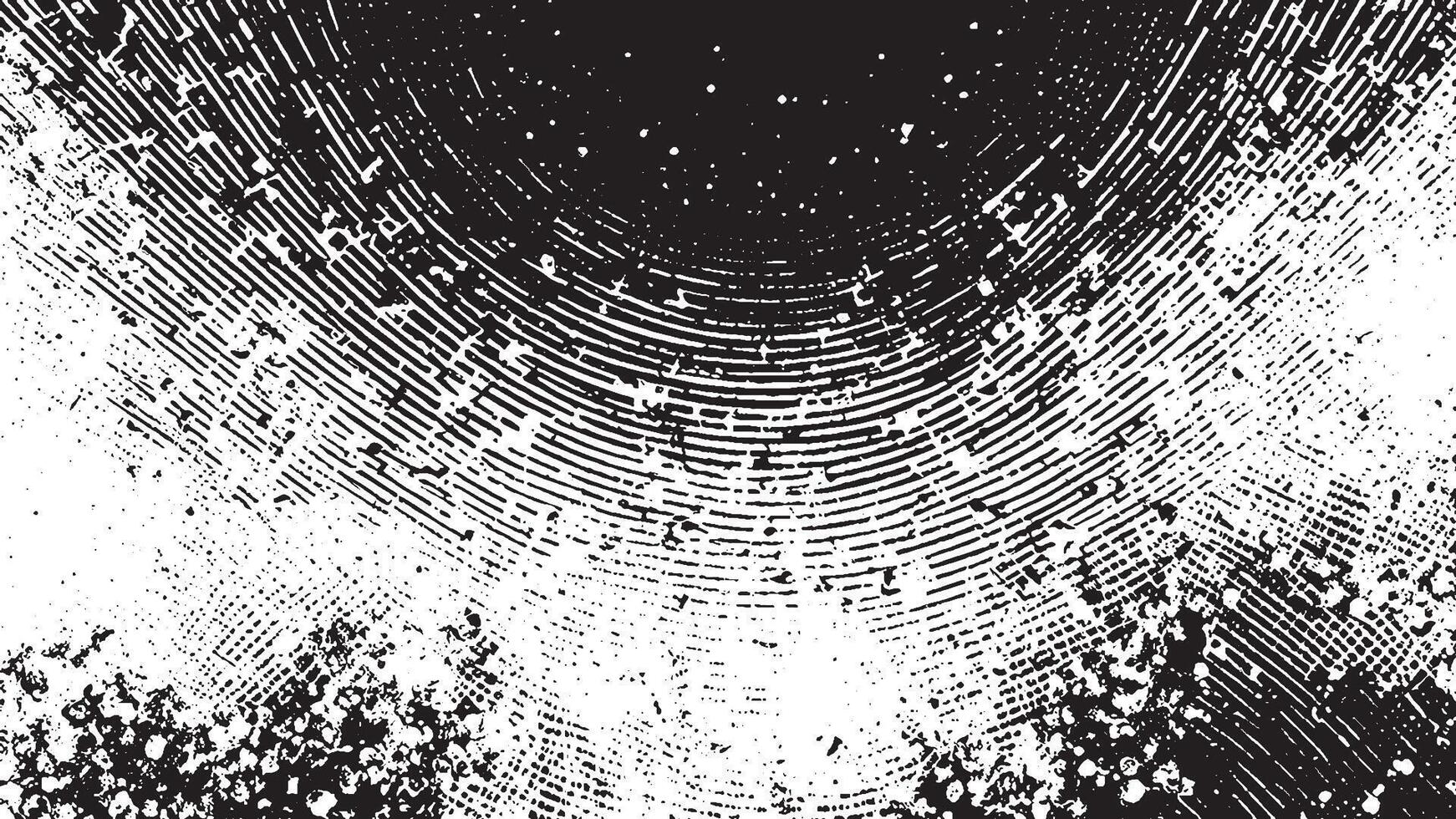 Black Grunge Effect Texture on White Background for Overlays vector