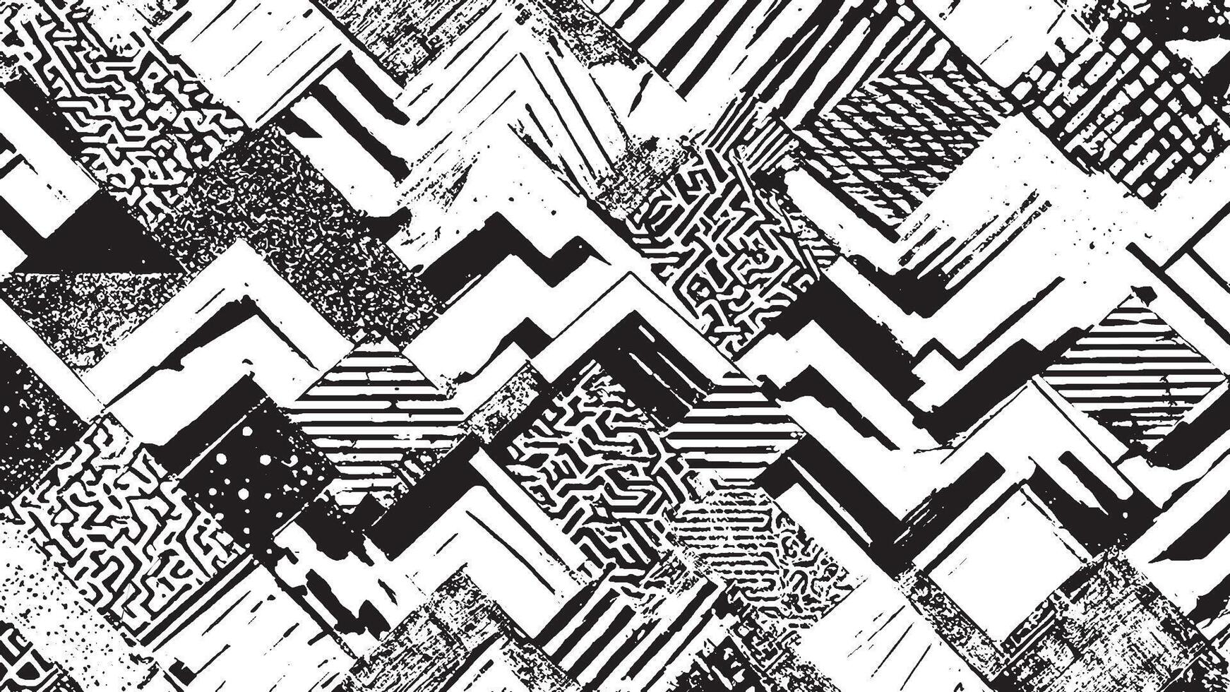 Black Grunge Texture on White Background for Backgrounds and Overlays vector