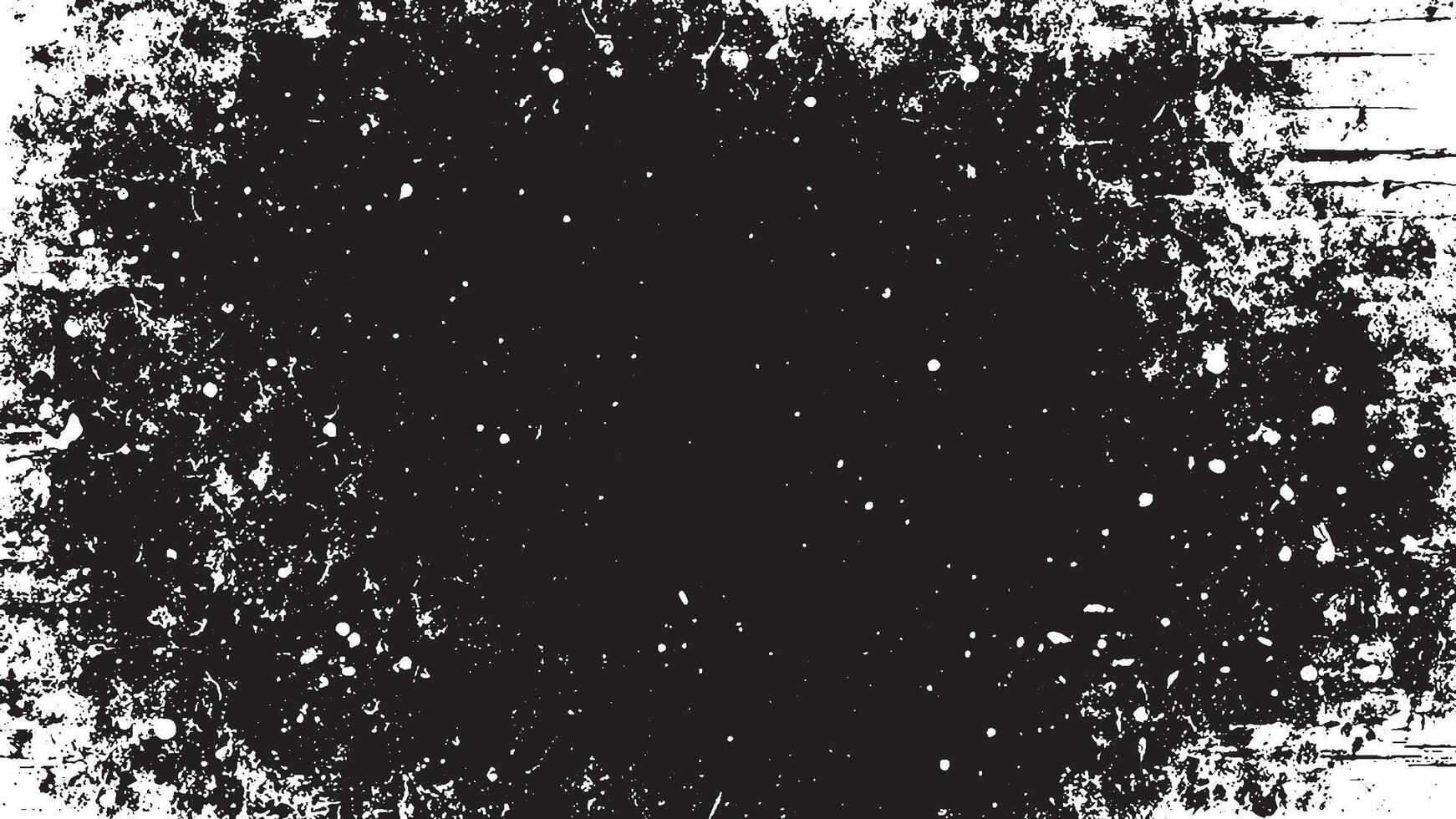 Black Grunge Texture on White Background for Backgrounds and Overlays vector