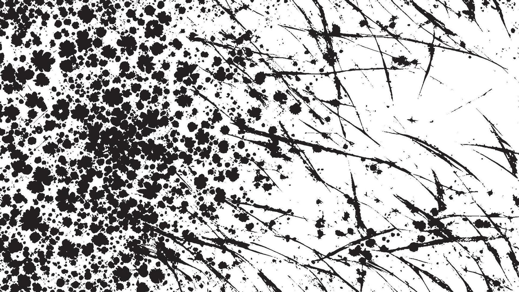 Black Grunge Texture on White Background for Backgrounds and Overlays vector
