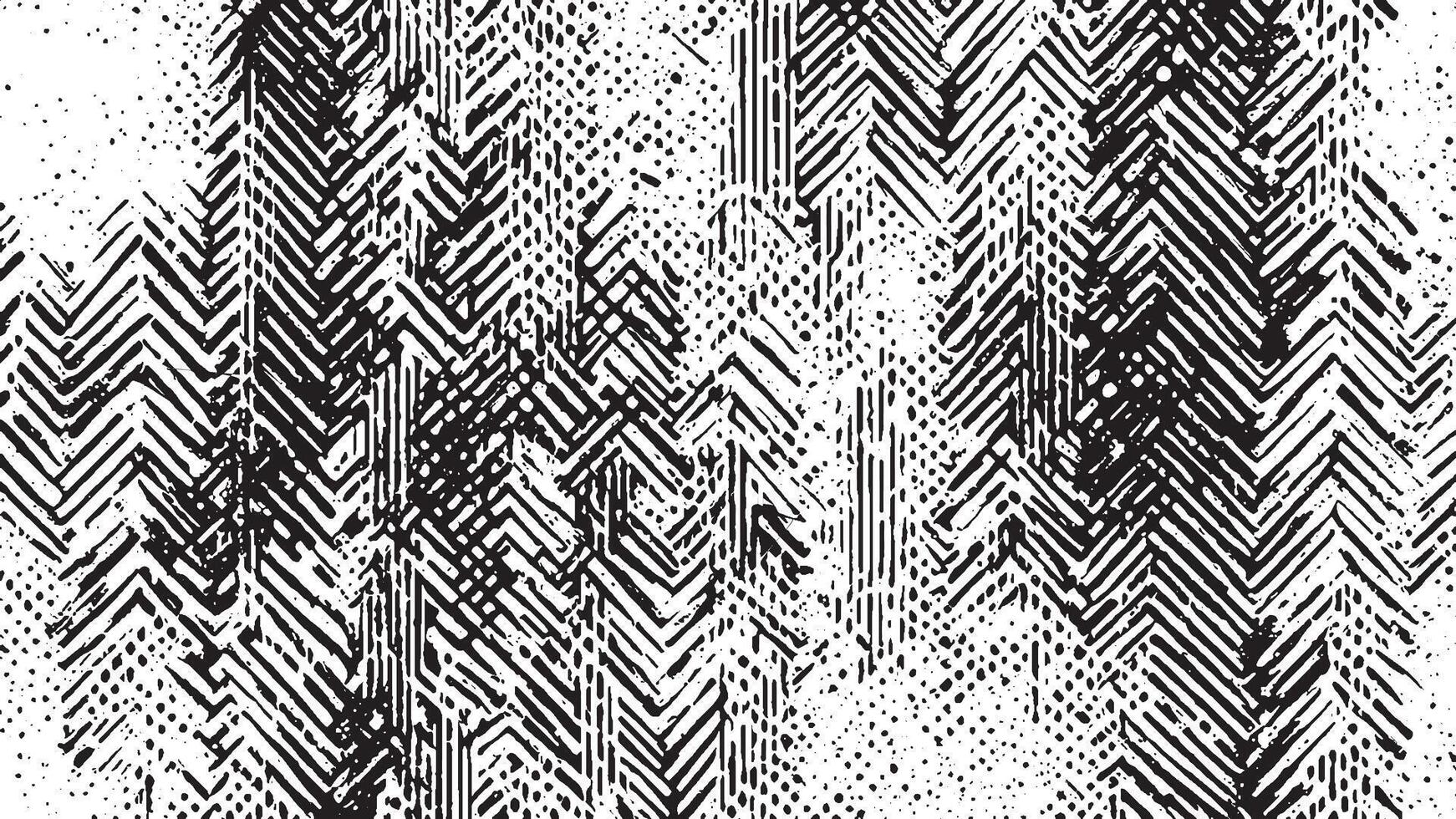 Detailed Black Grunge Texture on White Background for Textures and Overlays vector